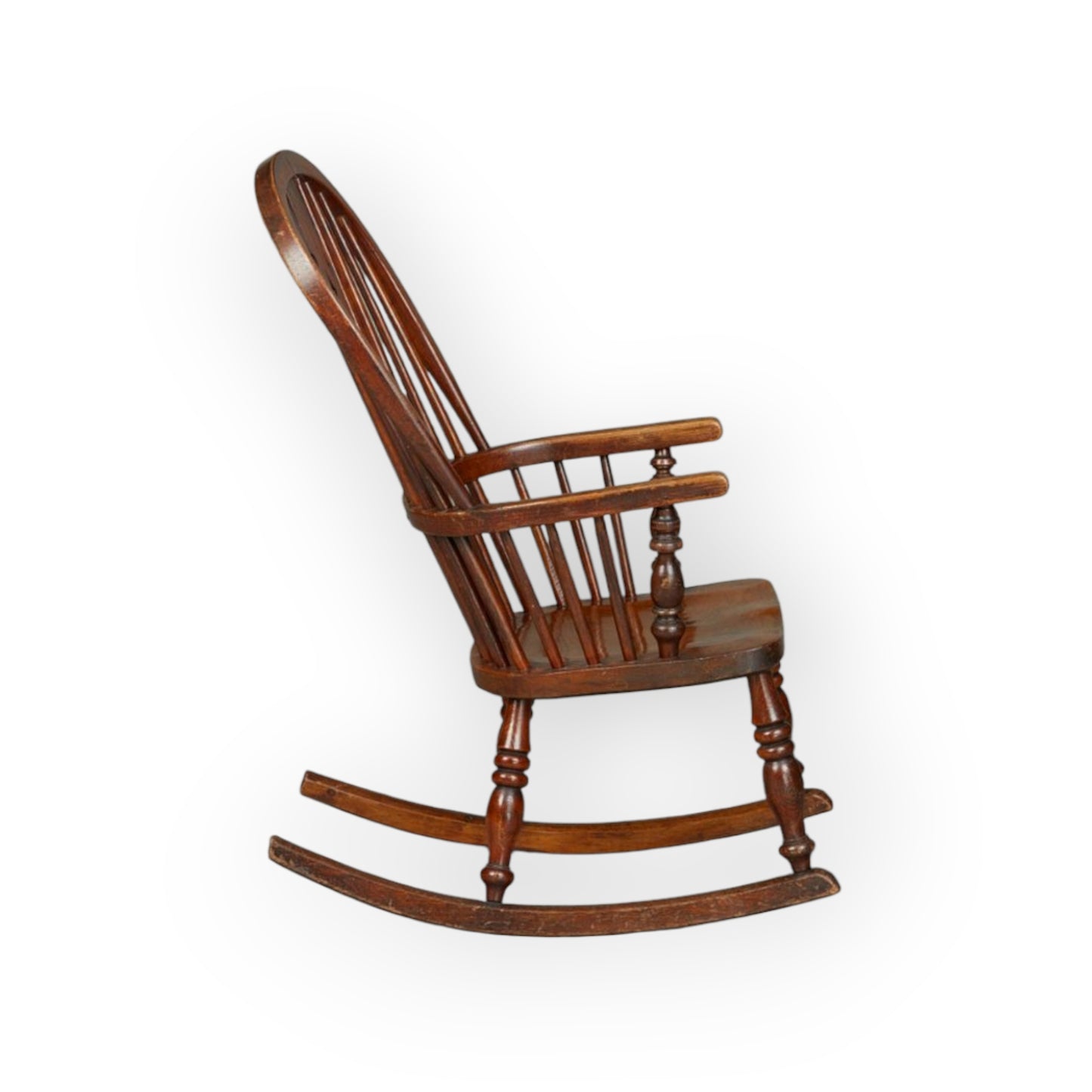 A Mid 19th-Century English Antique Windsor Rocking Chair, circa 1850