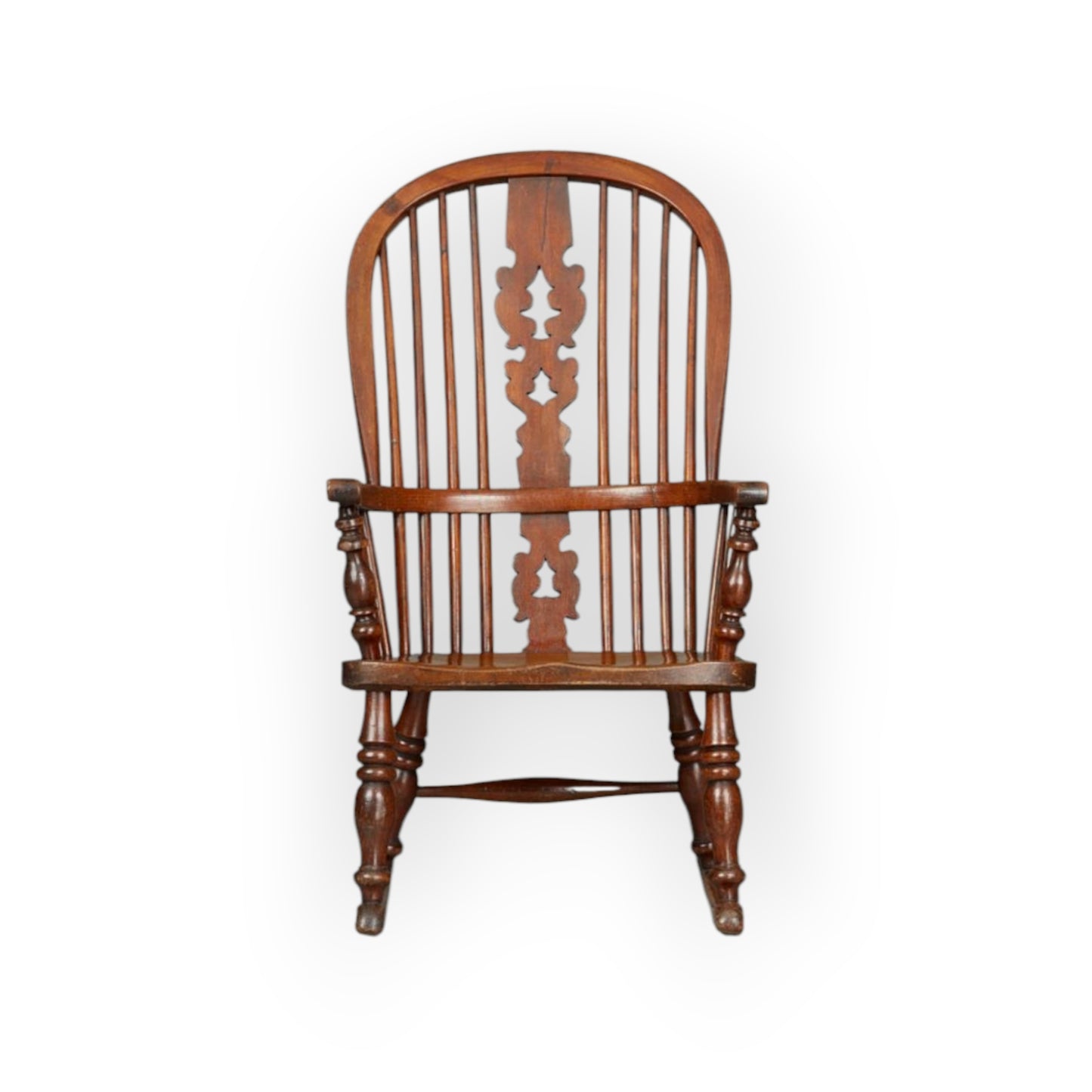 A Mid 19th-Century English Antique Windsor Rocking Chair, circa 1850
