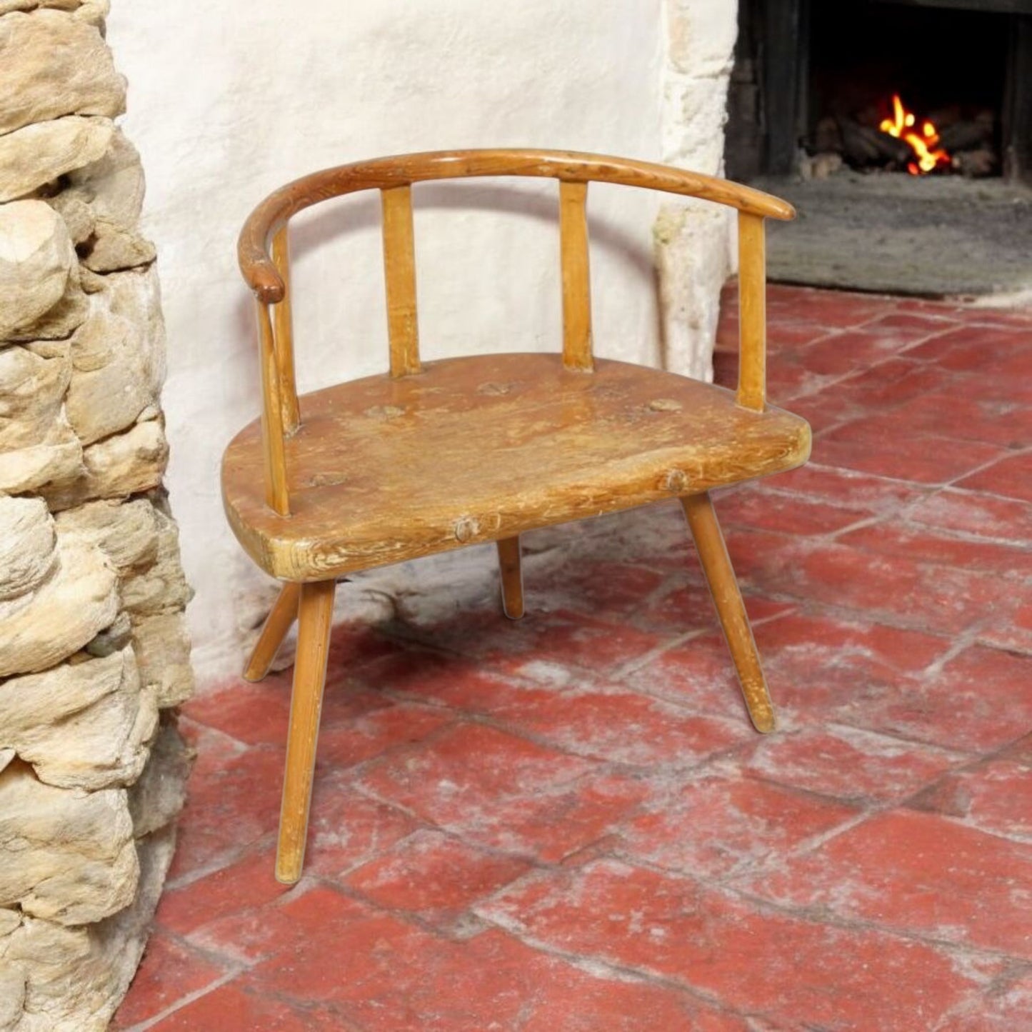 Late 18th-Century Rustic Antique Armchair