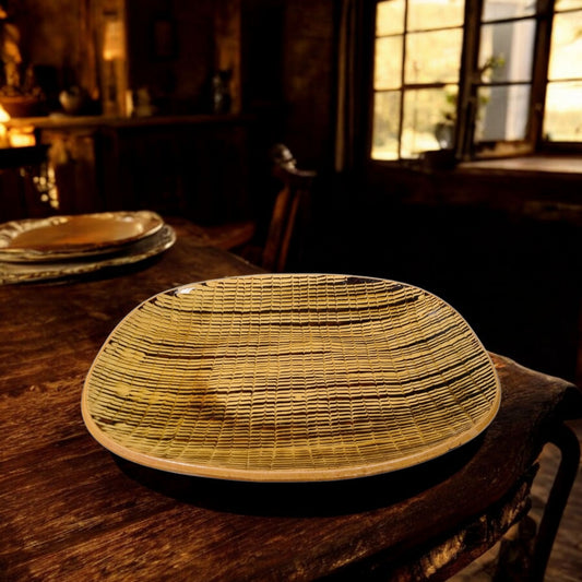 Large, 18th-Century Style, Slipware Loaf Dish, Hand-made By The Iconic Coldstone Pottery, circa 1953-1969