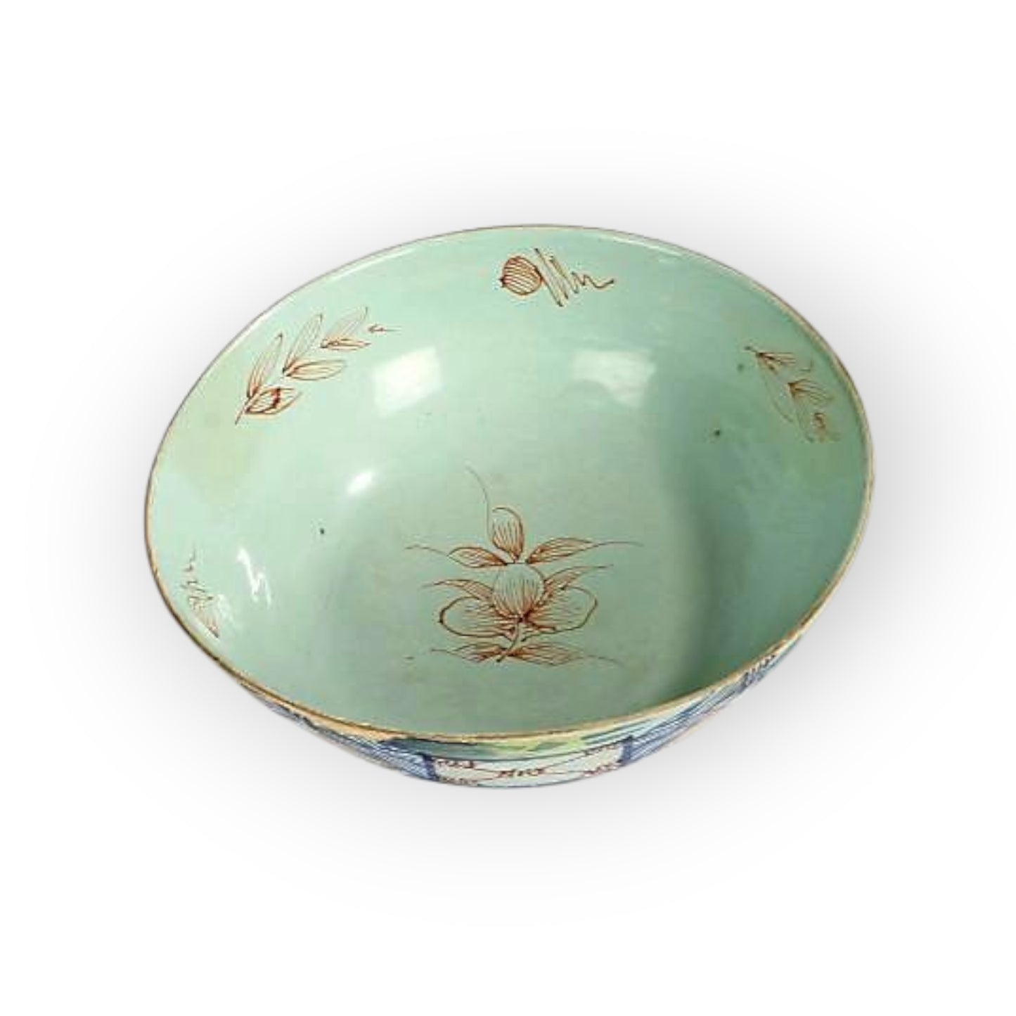 Mid 18th-Century English Antique Delftware Bowl