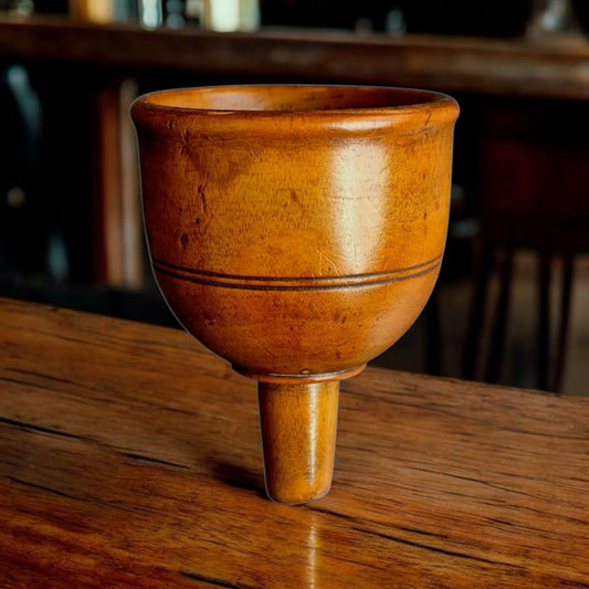 A Small 18th Century English Antique Treen Wine Funnel