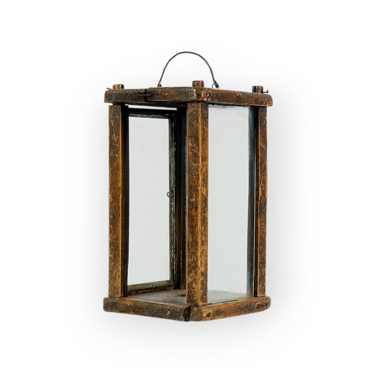 Early 18th-Century Primitive Antique Treen / Wooden Candle Lantern