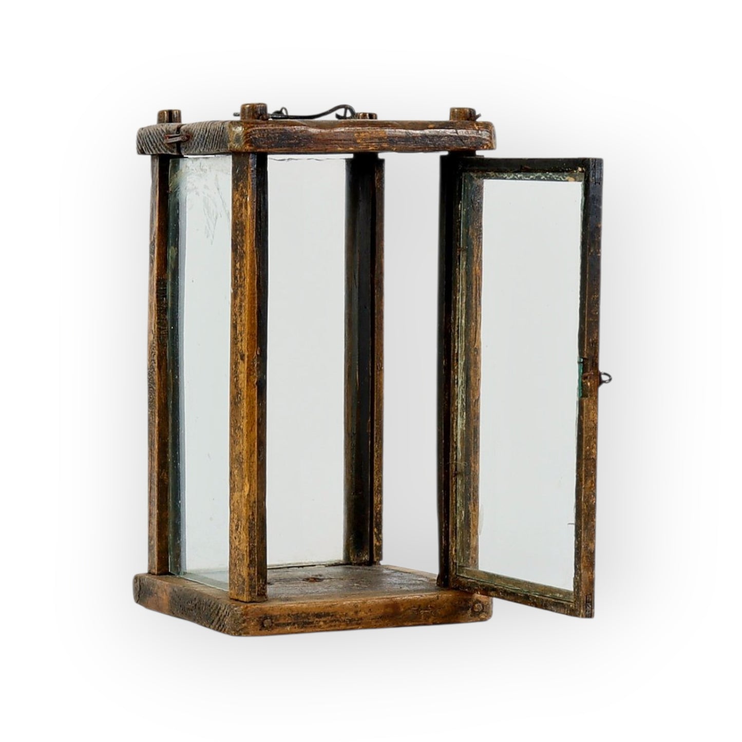 Early 18th-Century Primitive Antique Treen / Wooden Candle Lantern