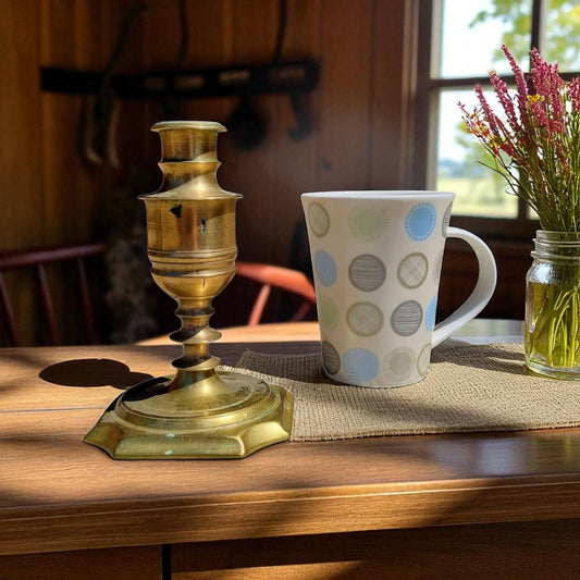 17th Century Antique Brass Candlestick