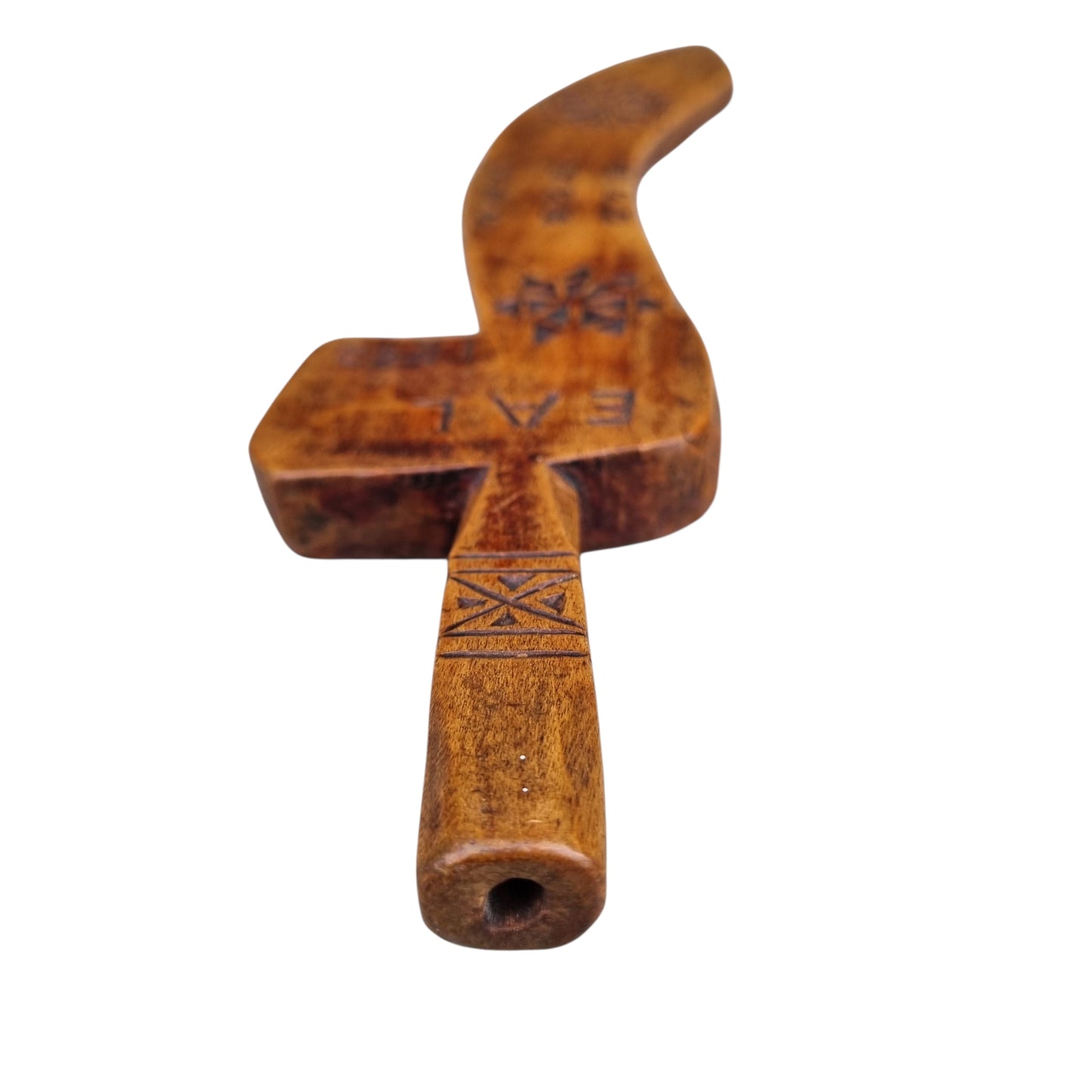 19th Century English Antique Treen "Goose Wing" Knitting Sheath