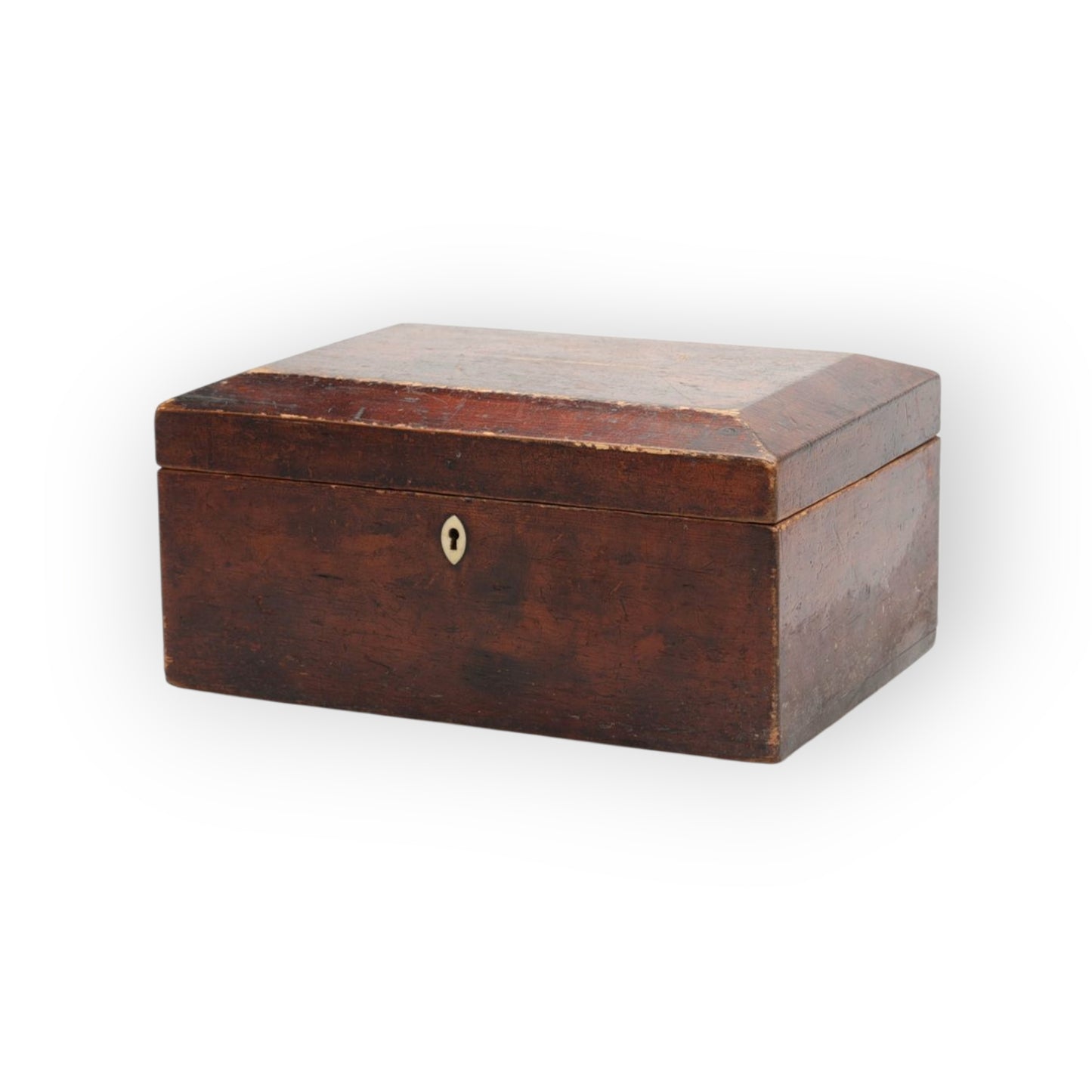 Early 19th-Century Antique Treen Sugar Caddy / Box With Associated Antique Steel Sugar Nips & Sugar Cone