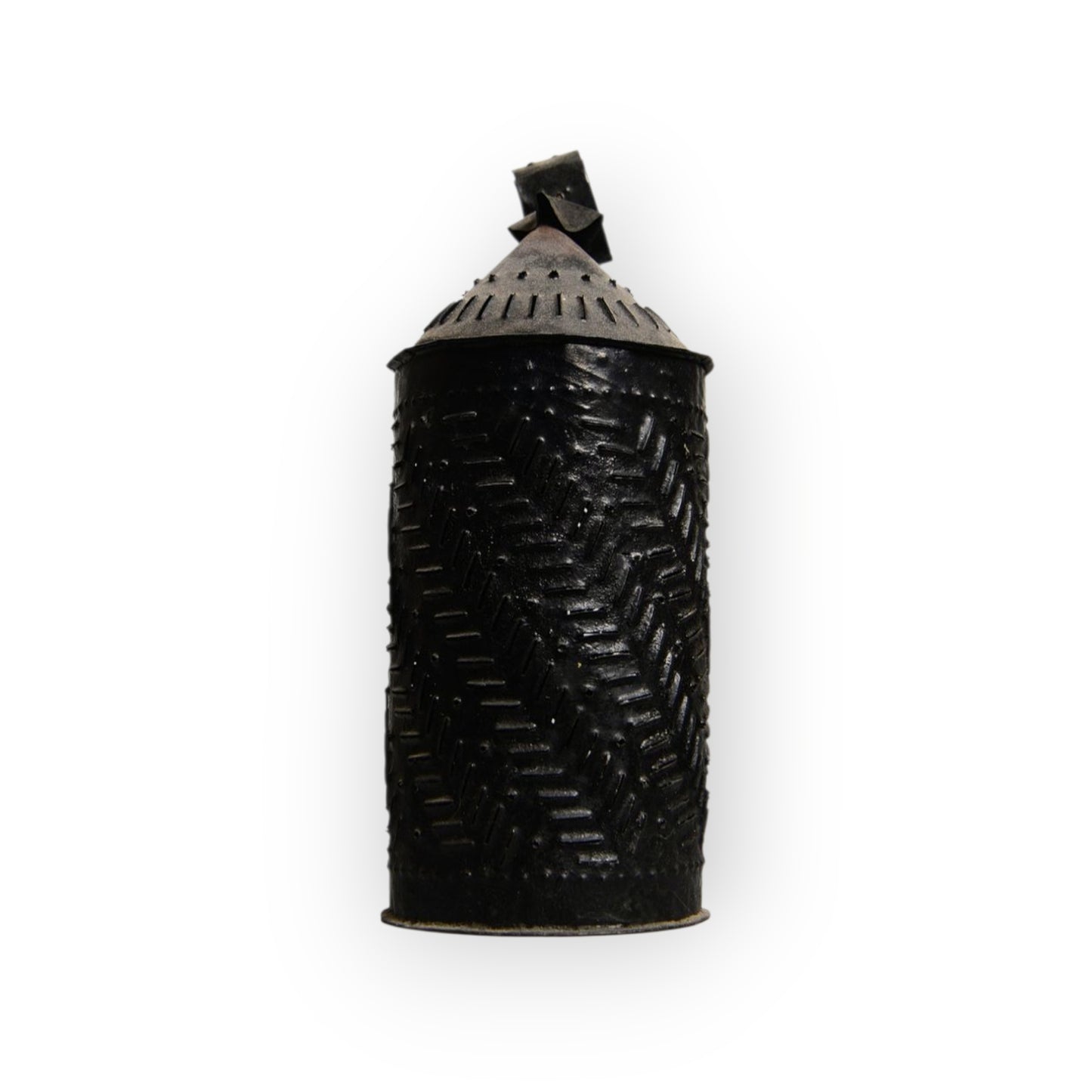 Late 18th Century English Antique Tin Candle Lantern / Toleware Candle Lantern