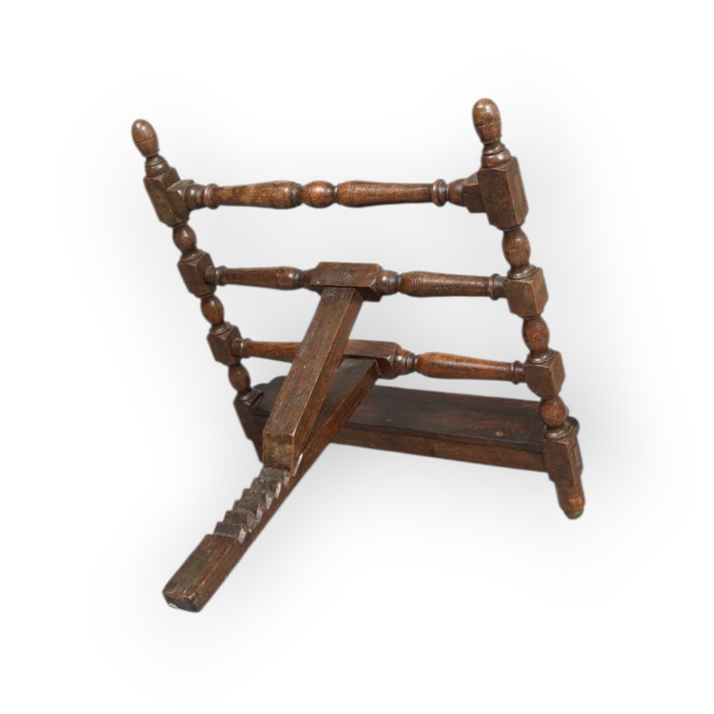 Rare 17th-Century English Antique Turned Oak Book Rest / Book Stand