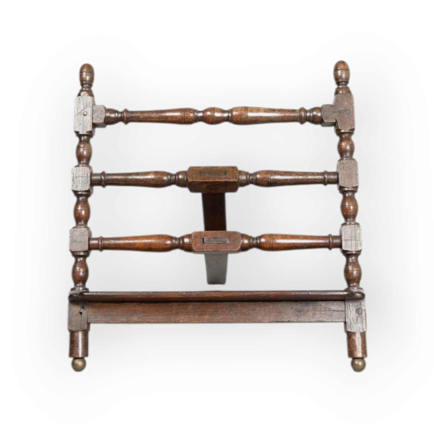 Rare 17th-Century English Antique Turned Oak Book Rest / Book Stand