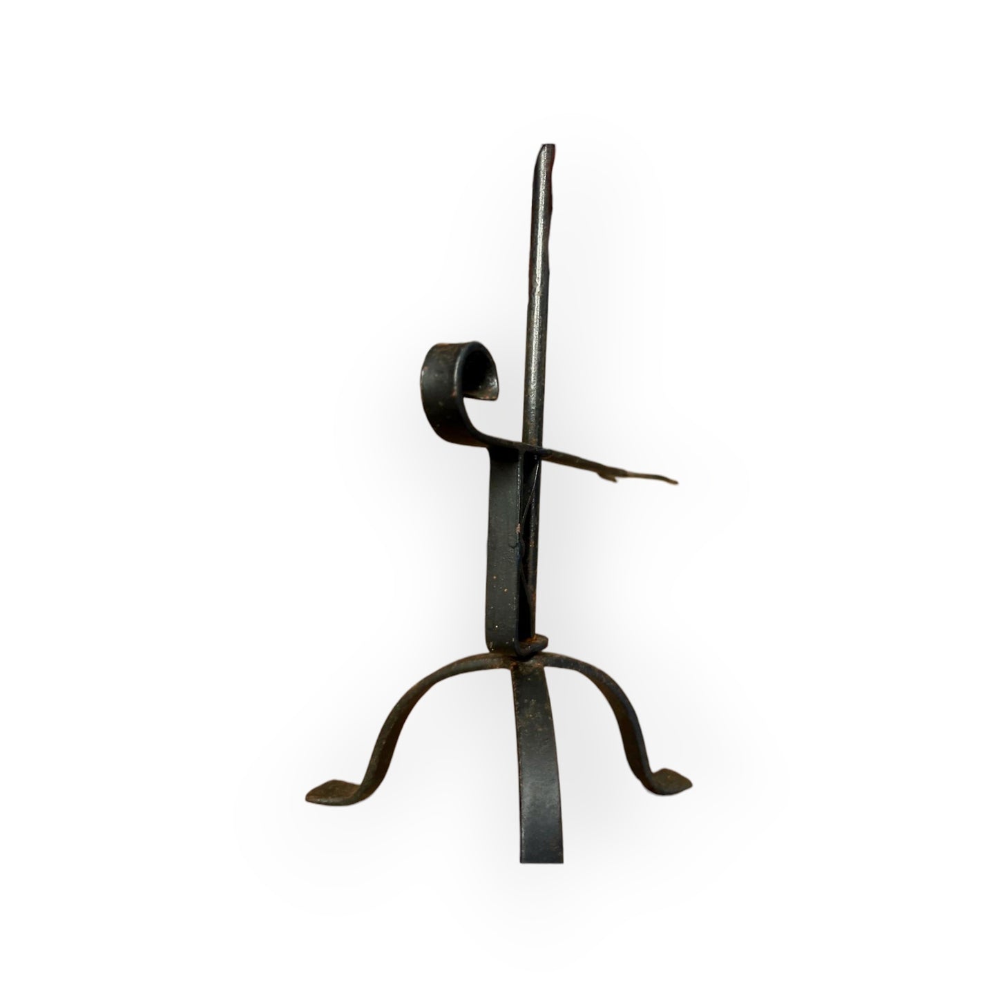 19th-Century English Antique Iron Adjustable Down-Hearth Toasting Fork / Lark Spit