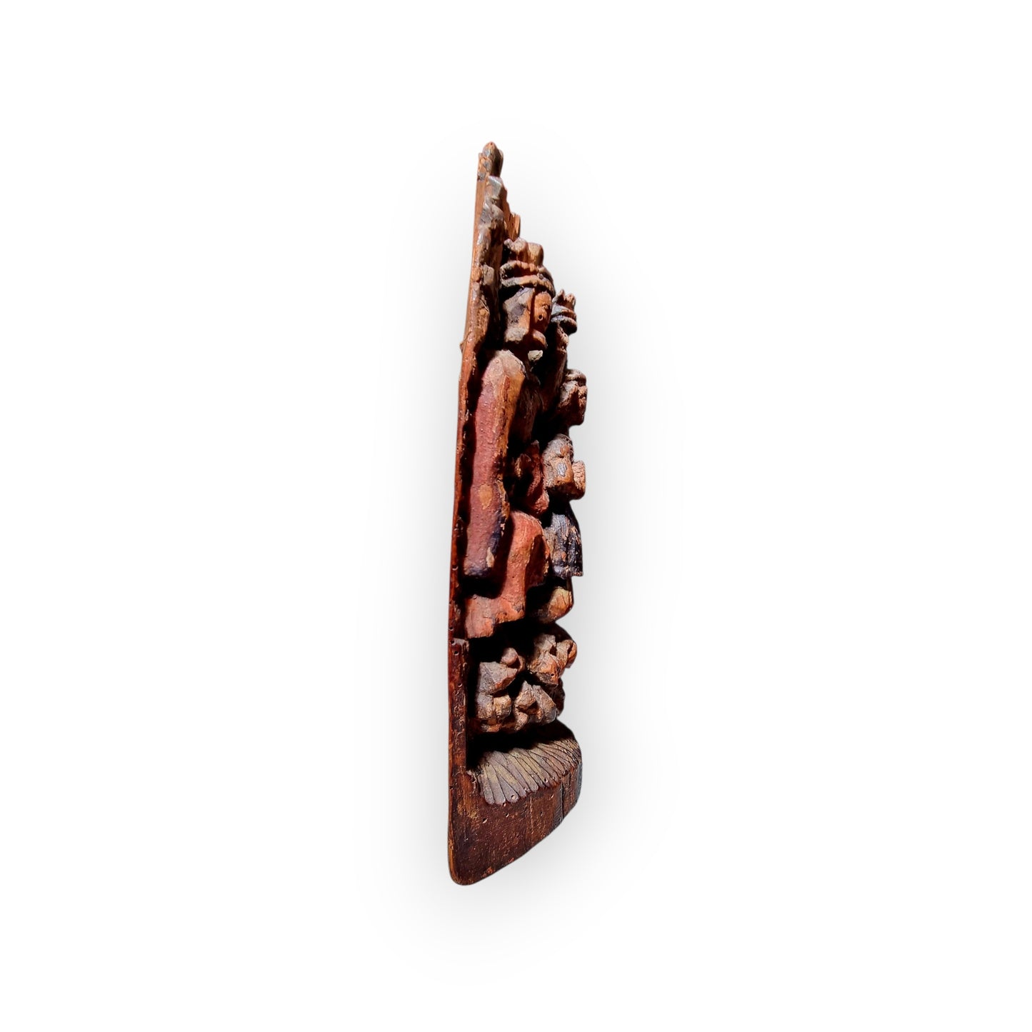 Early 16th-Century Antique Carved Wooden Panel Depicting The Crowning Of The Virgin, circa 1500