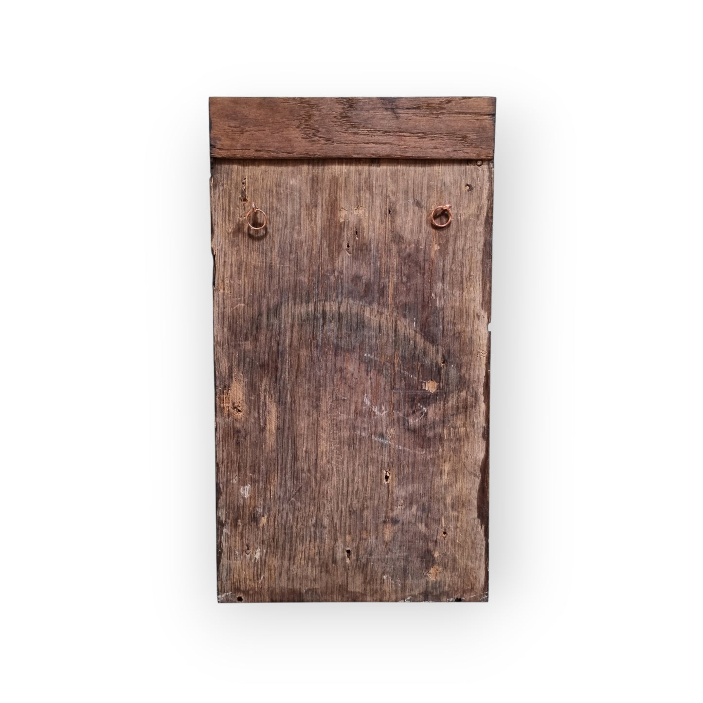 A late 16th-Century Antique Carved Oak Panel Depicting A Maiden Set Within An Arcaded Frieze