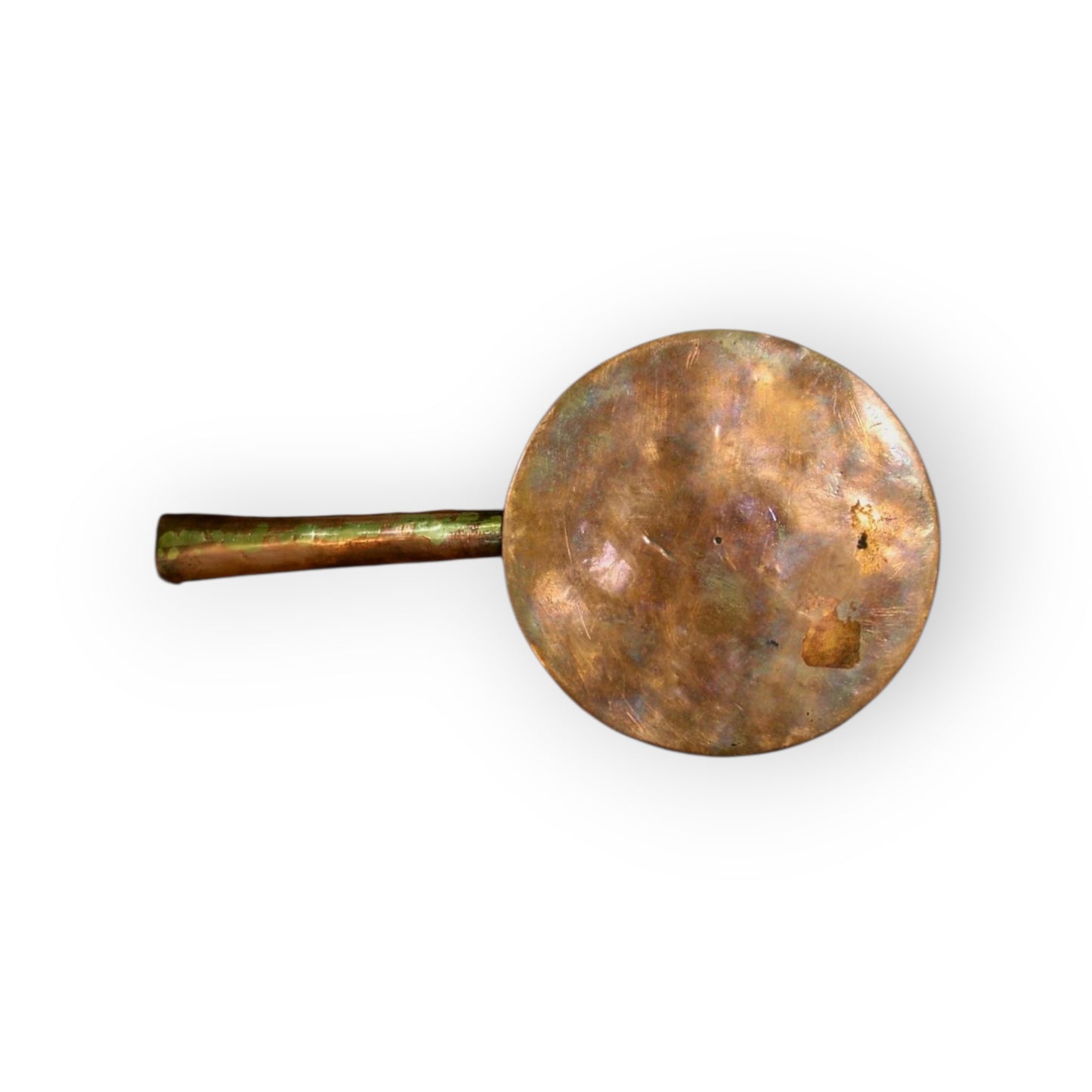 19th Century English Antique Copper Chamberstick / Tinderbox With Carry Handle