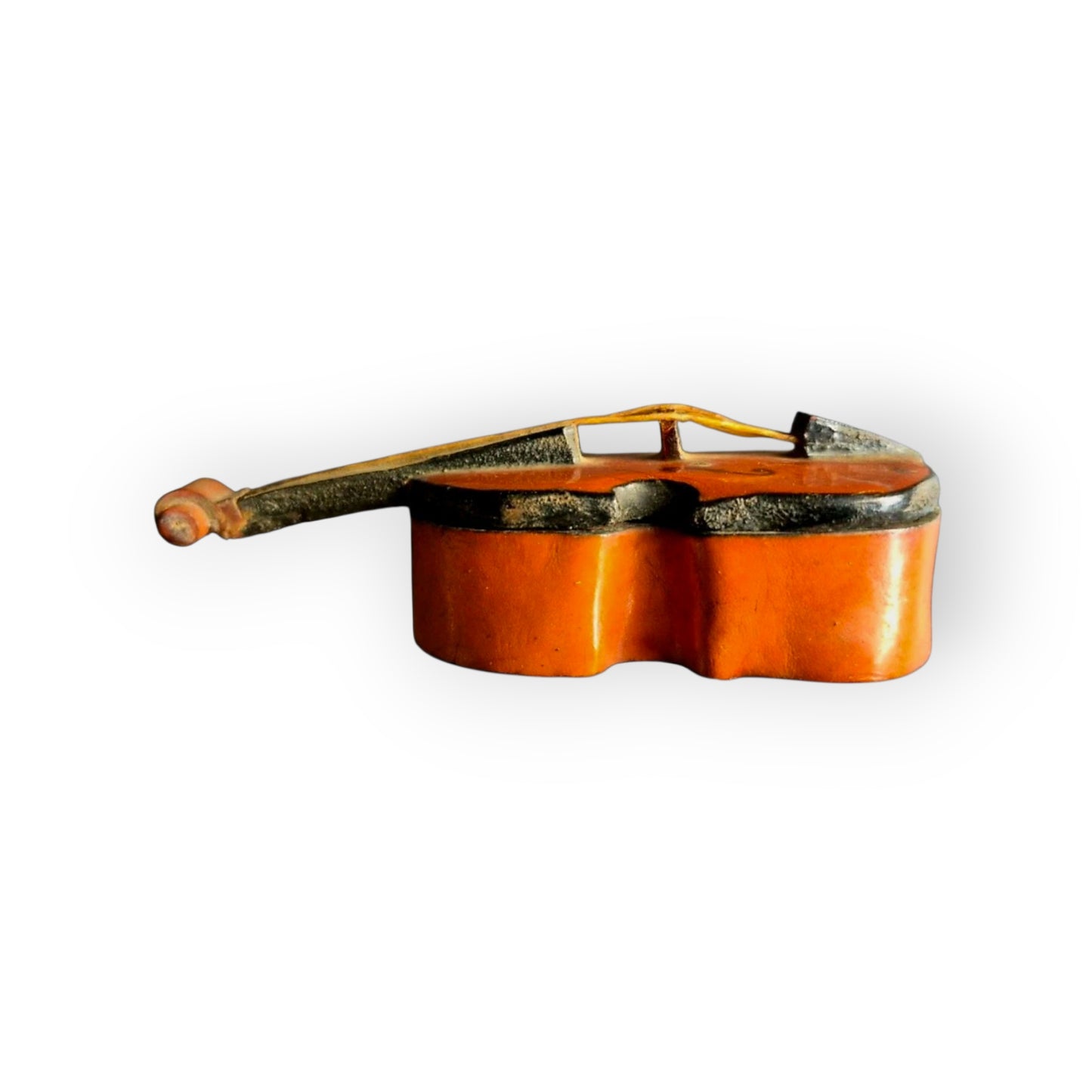 A Rare Late 18th-Century English Antique Tobacco Snuff Box In The Form Of A Miniature Violin