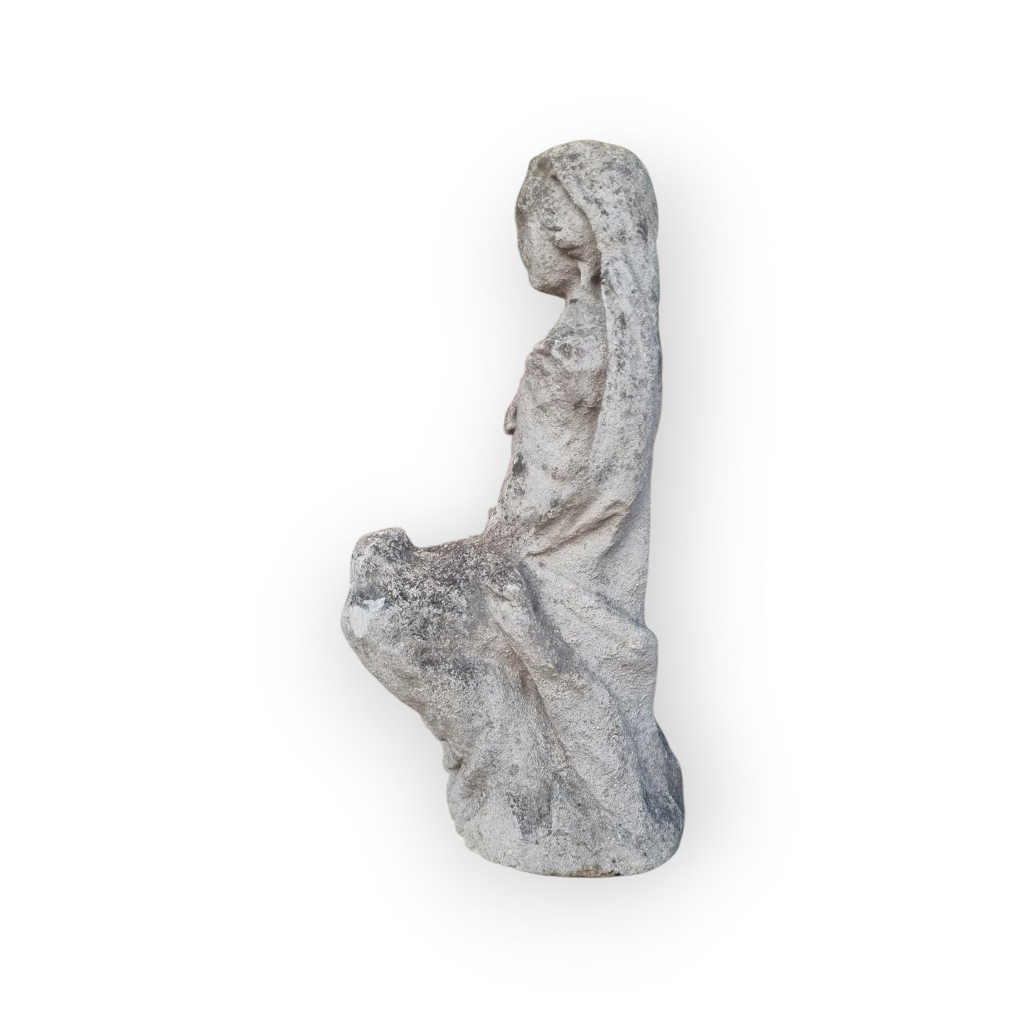 A 15th-Century Spanish Antique Carved Limestone Sculpture Of The Seated Virgin