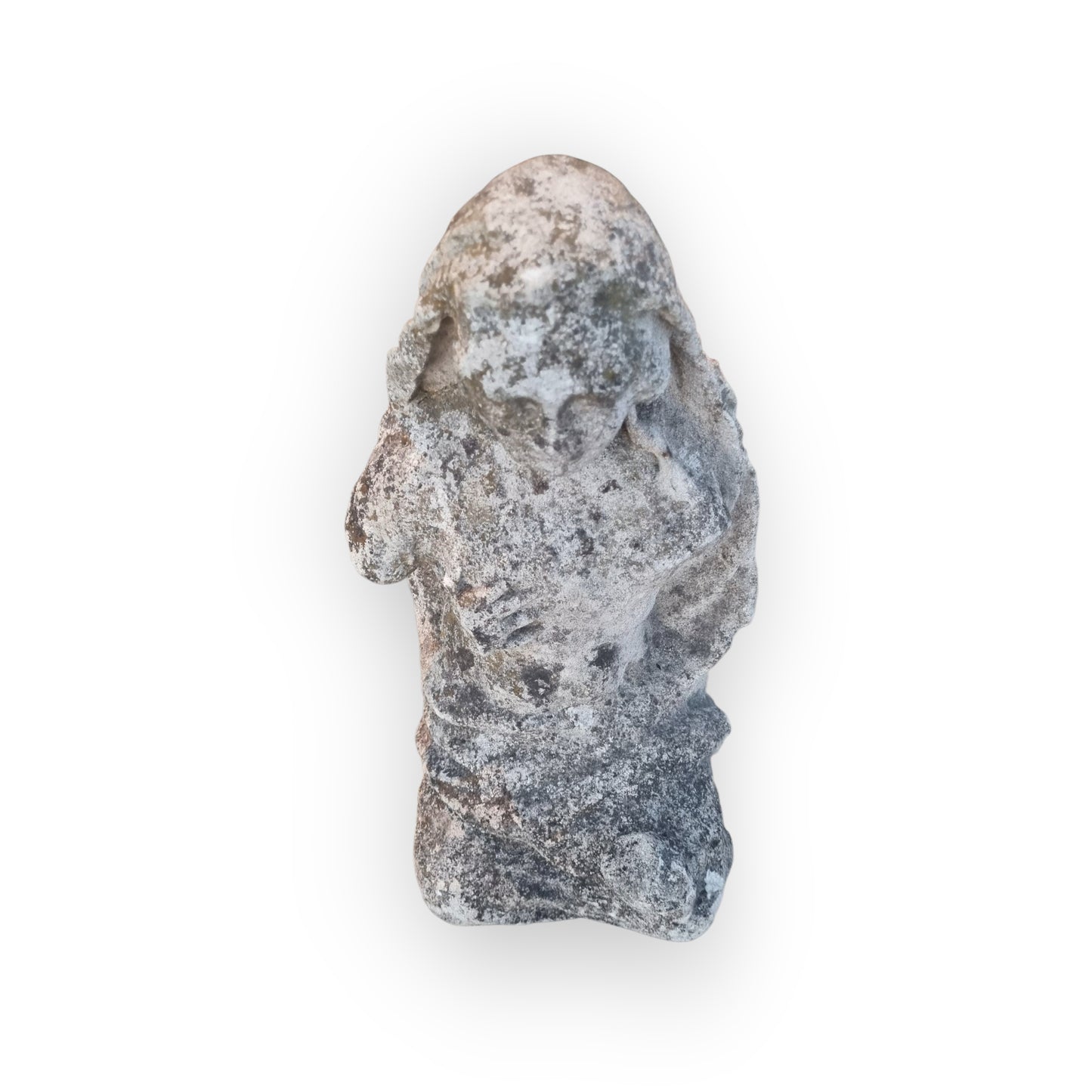 A 15th-Century Spanish Antique Carved Limestone Sculpture Of The Seated Virgin
