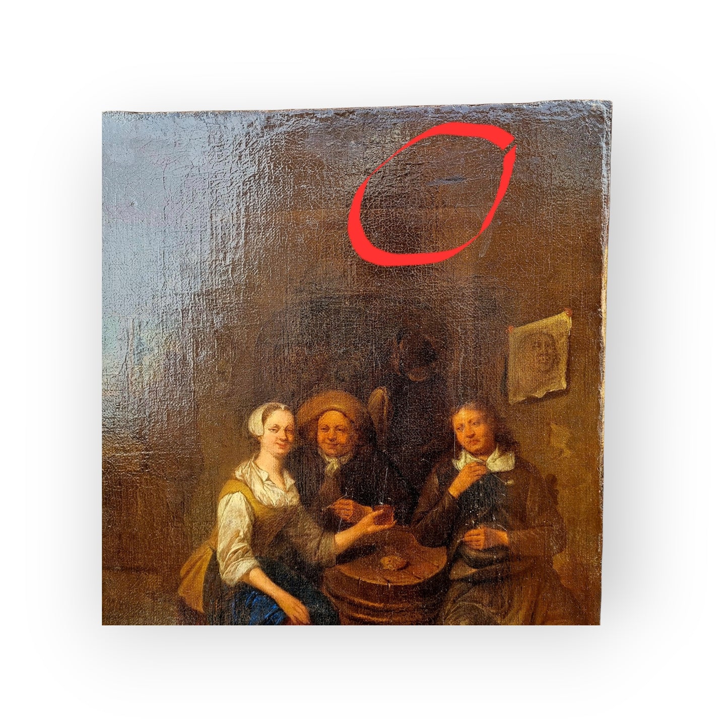 Attributed to Gillis Van Tilborg The Younger (1625-1678) - A 17th-Century Dutch School Antique Oil On Canvas Of An Interior Tavern Scene