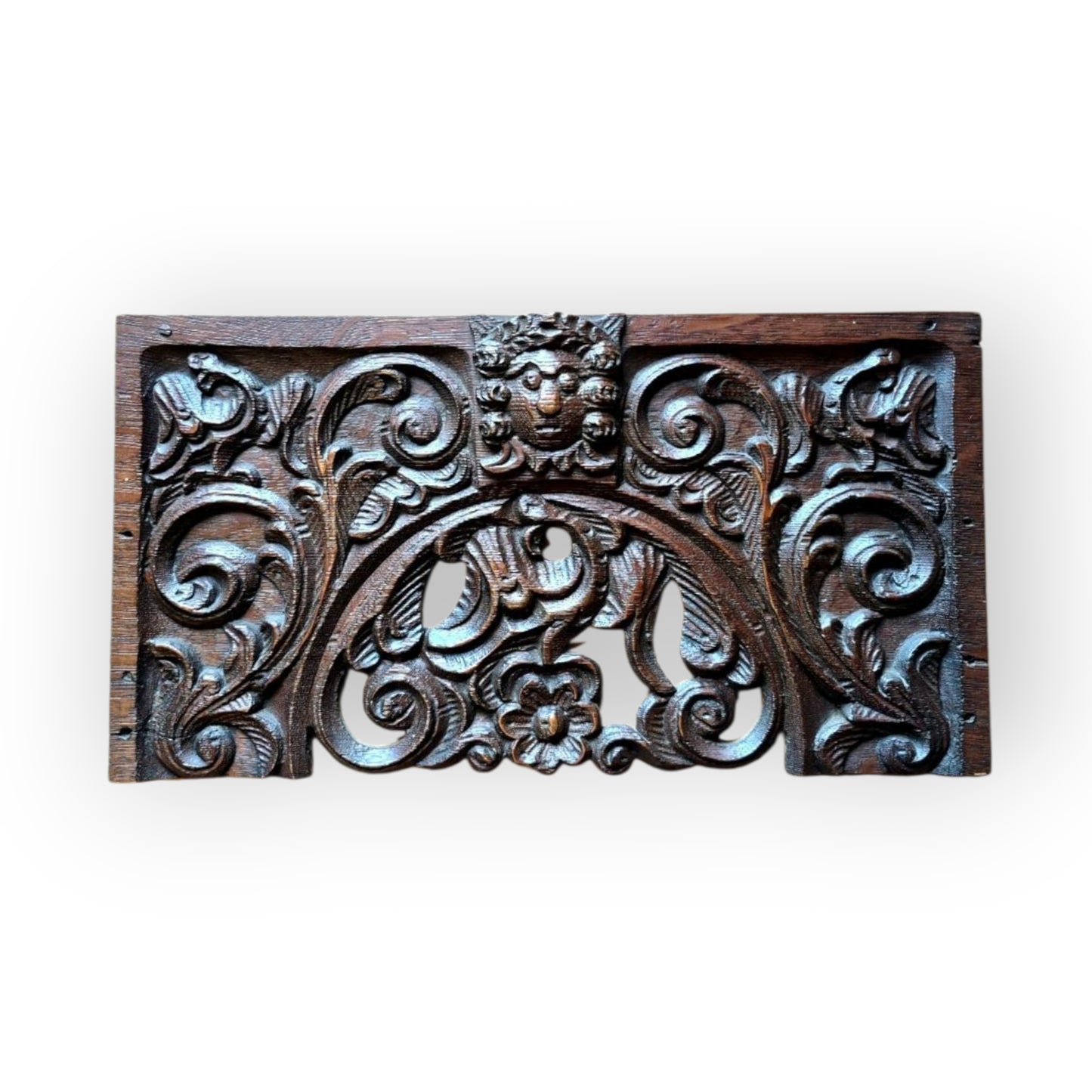 An Early 17th-Century Flemish Antique Carved Oak Panel