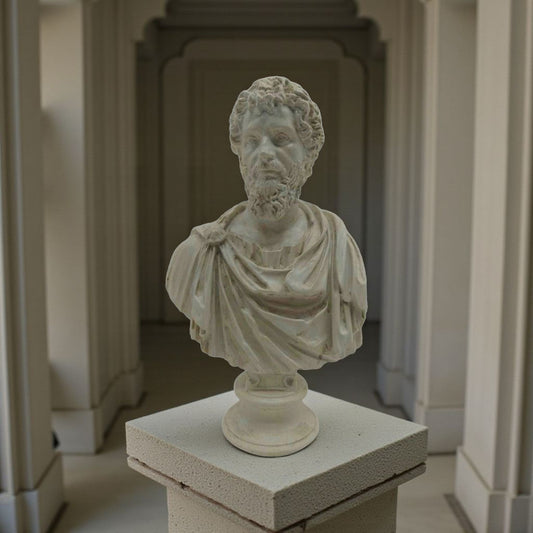 18th Century Italian Antique / Roman "Grand Tour" Carved Marble Bust, Possibly Antoninus Pius