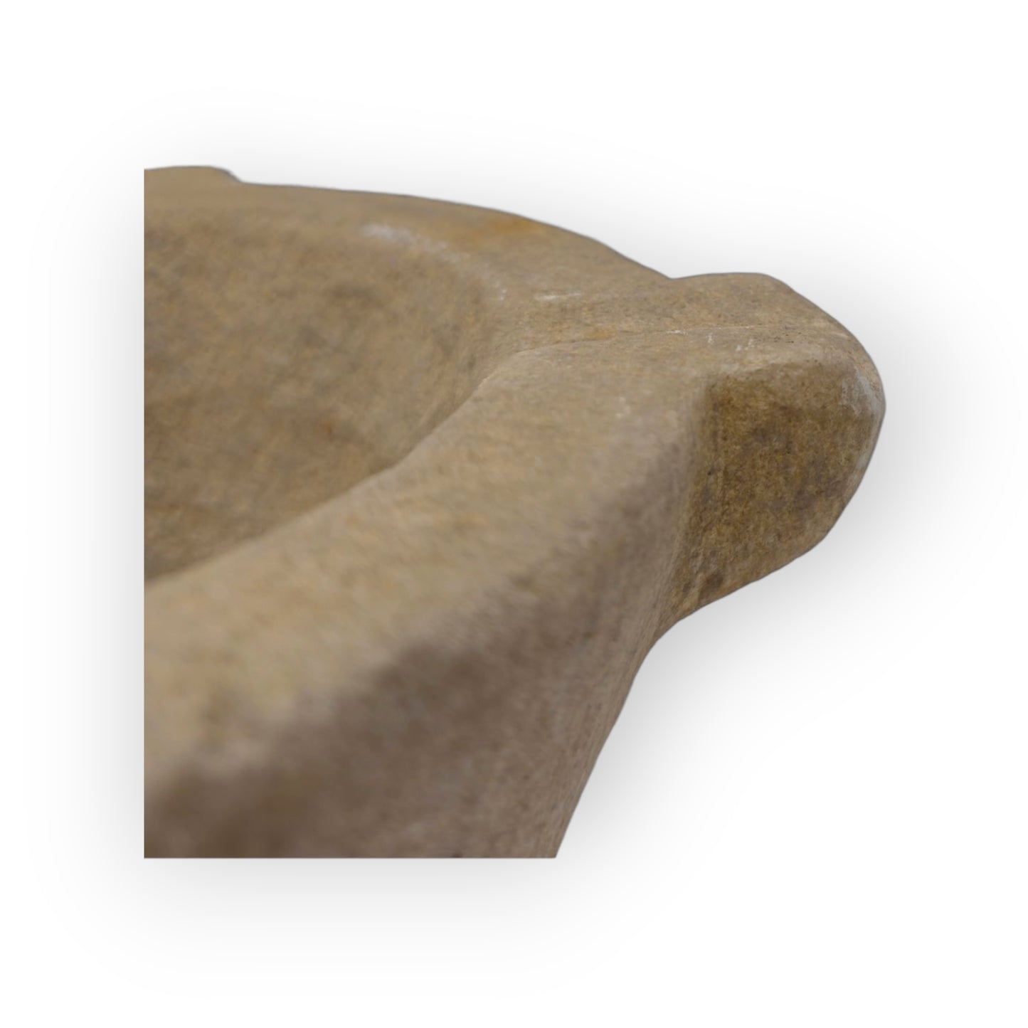 Early 17th-Century Antique Limestone Mortar & Associated Wooden Pestle