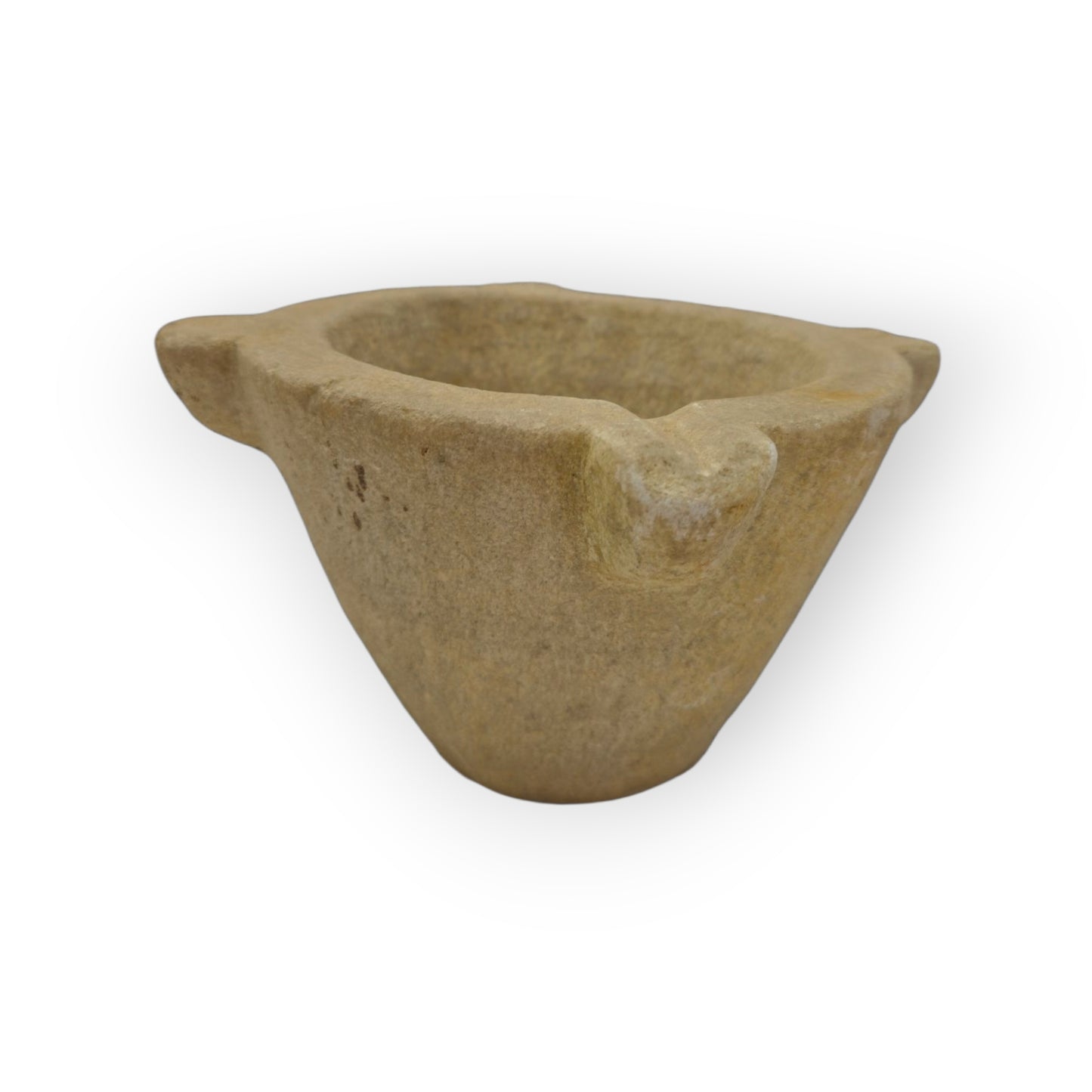 Early 17th-Century Antique Limestone Mortar & Associated Wooden Pestle