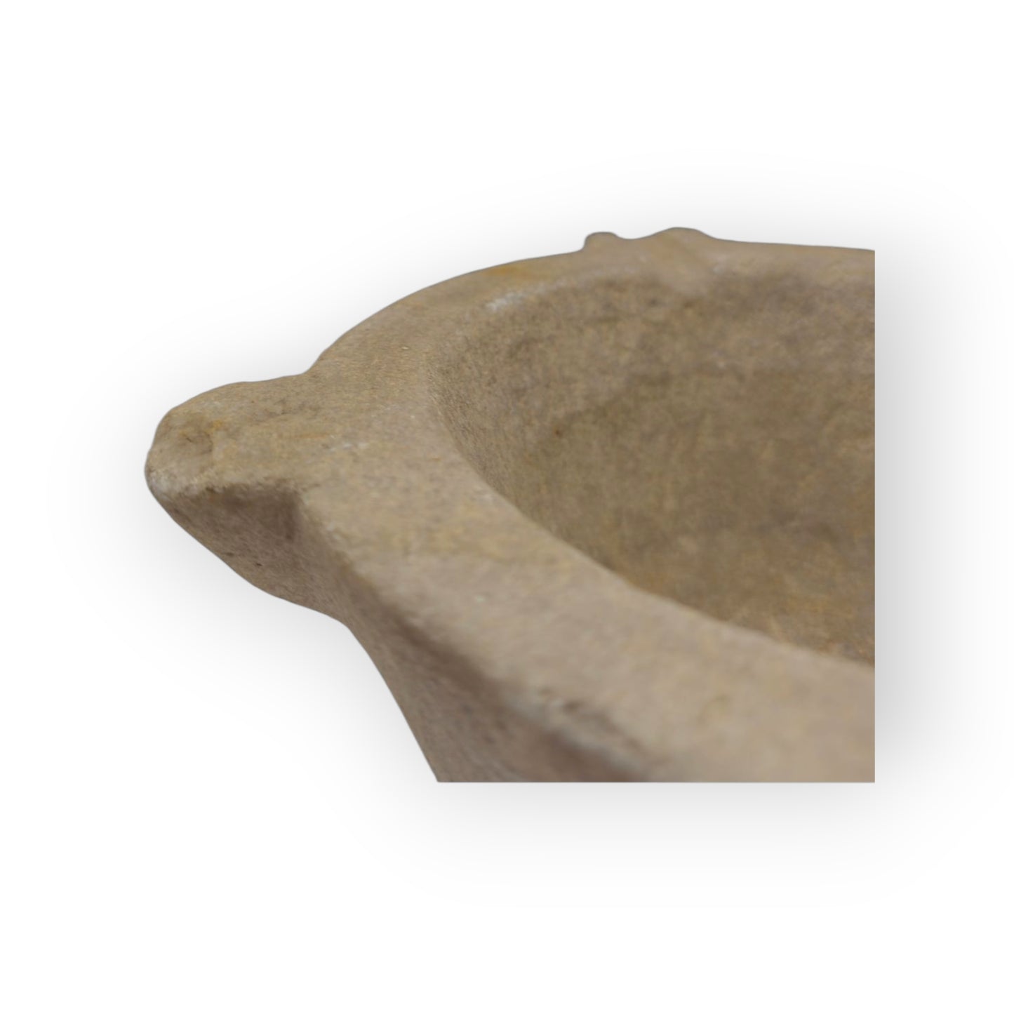 Early 17th-Century Antique Limestone Mortar & Associated Wooden Pestle