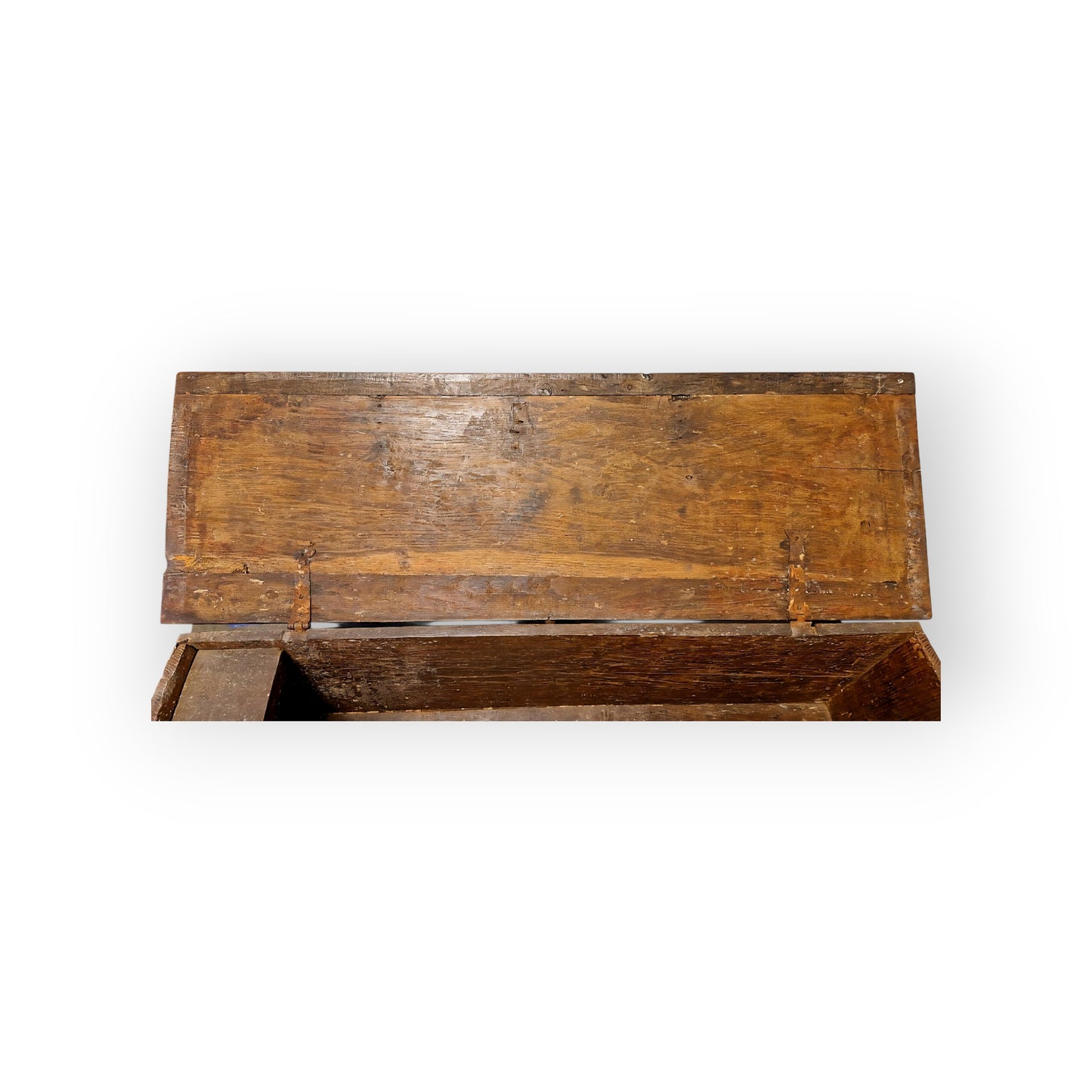 Early 17th Century English Antique Six-Plank Chest / Coffer With Three Locks