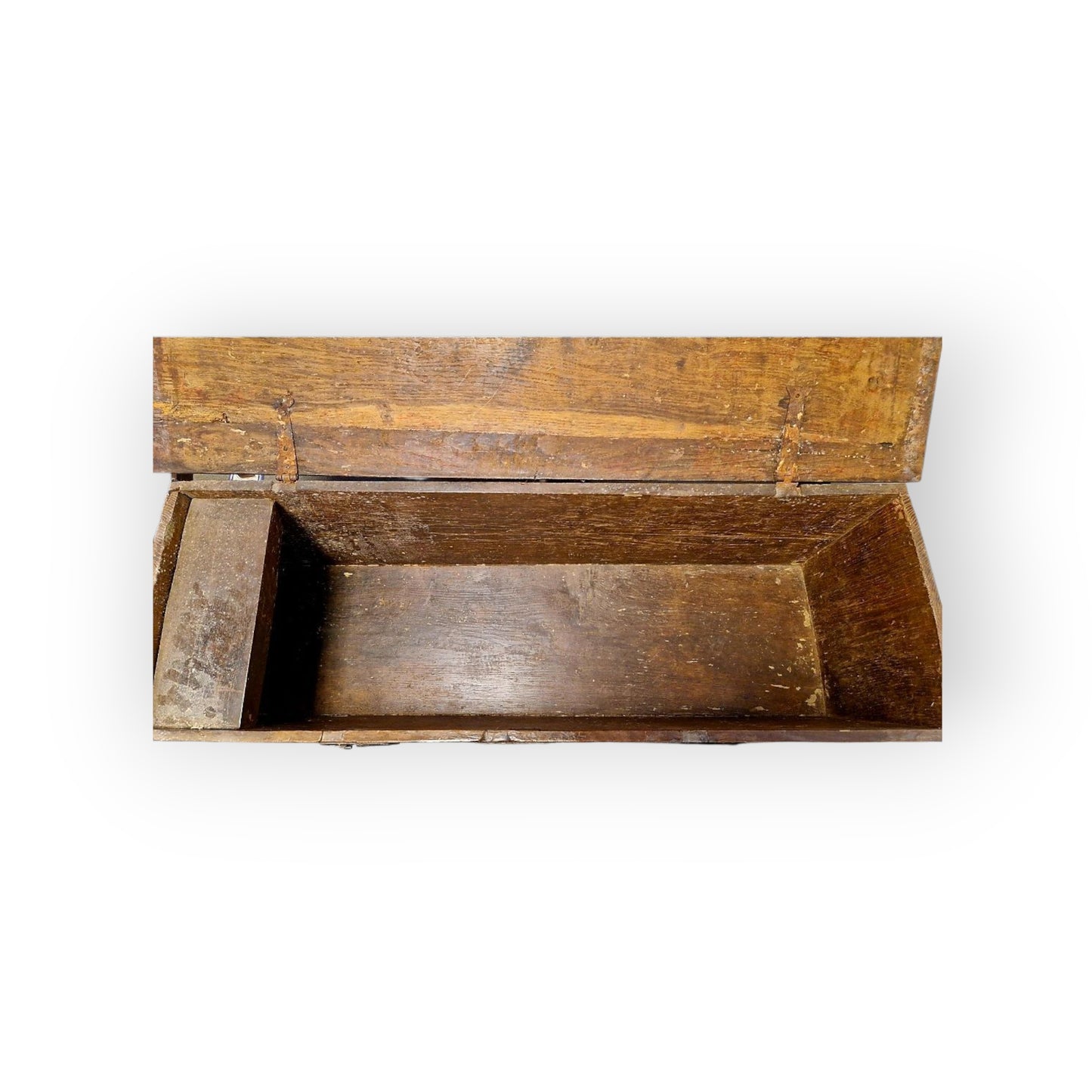 Early 17th Century English Antique Six-Plank Chest / Coffer With Three Locks