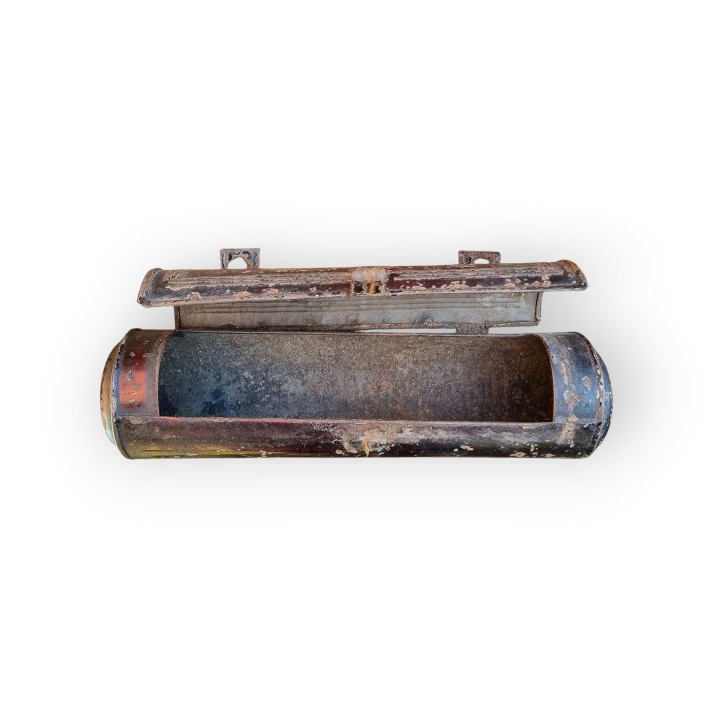 19th Century English Antique Toleware / Tin Candle Box
