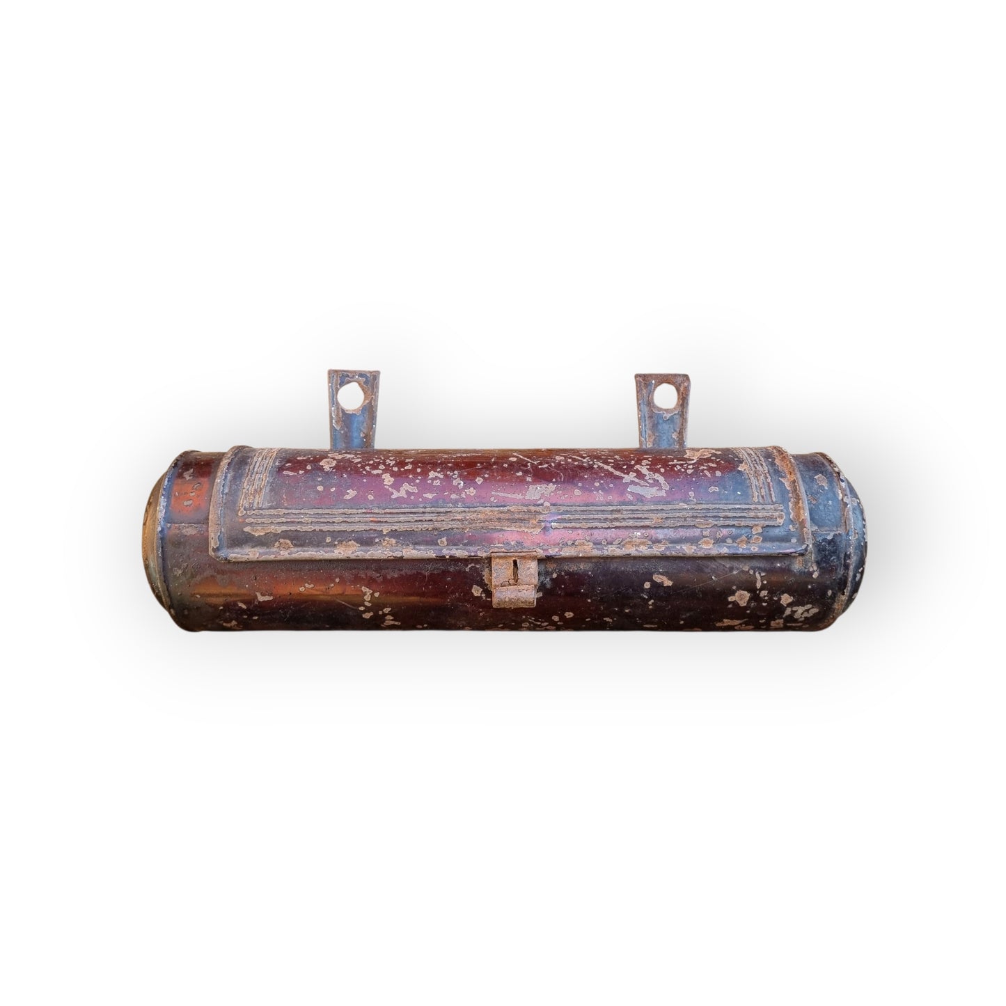 19th Century English Antique Toleware / Tin Candle Box