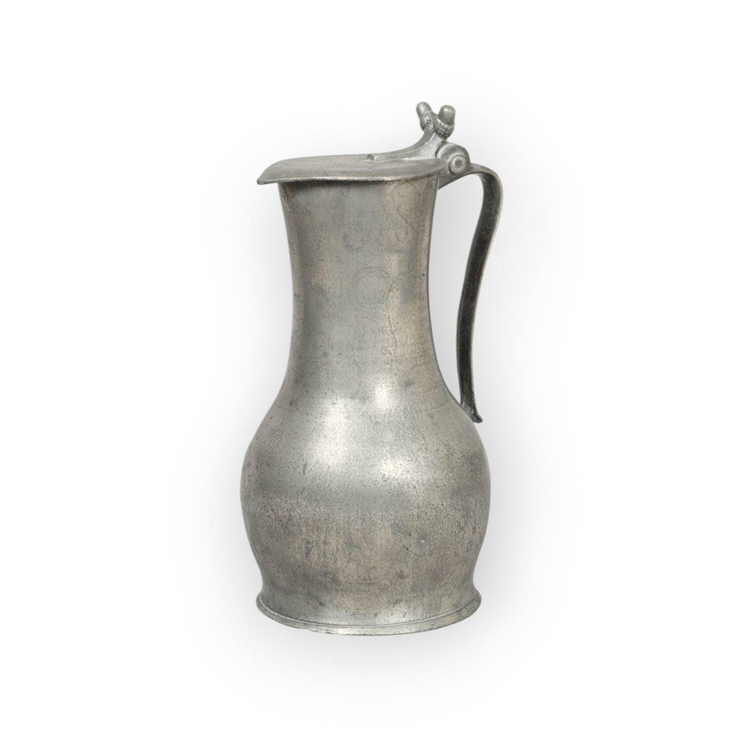 Rare Jersey / Channel Islands Early-To-Mid 18th-Century Antique Pewter Flagon, Attributed To Jean Noel, circa 1730-1750