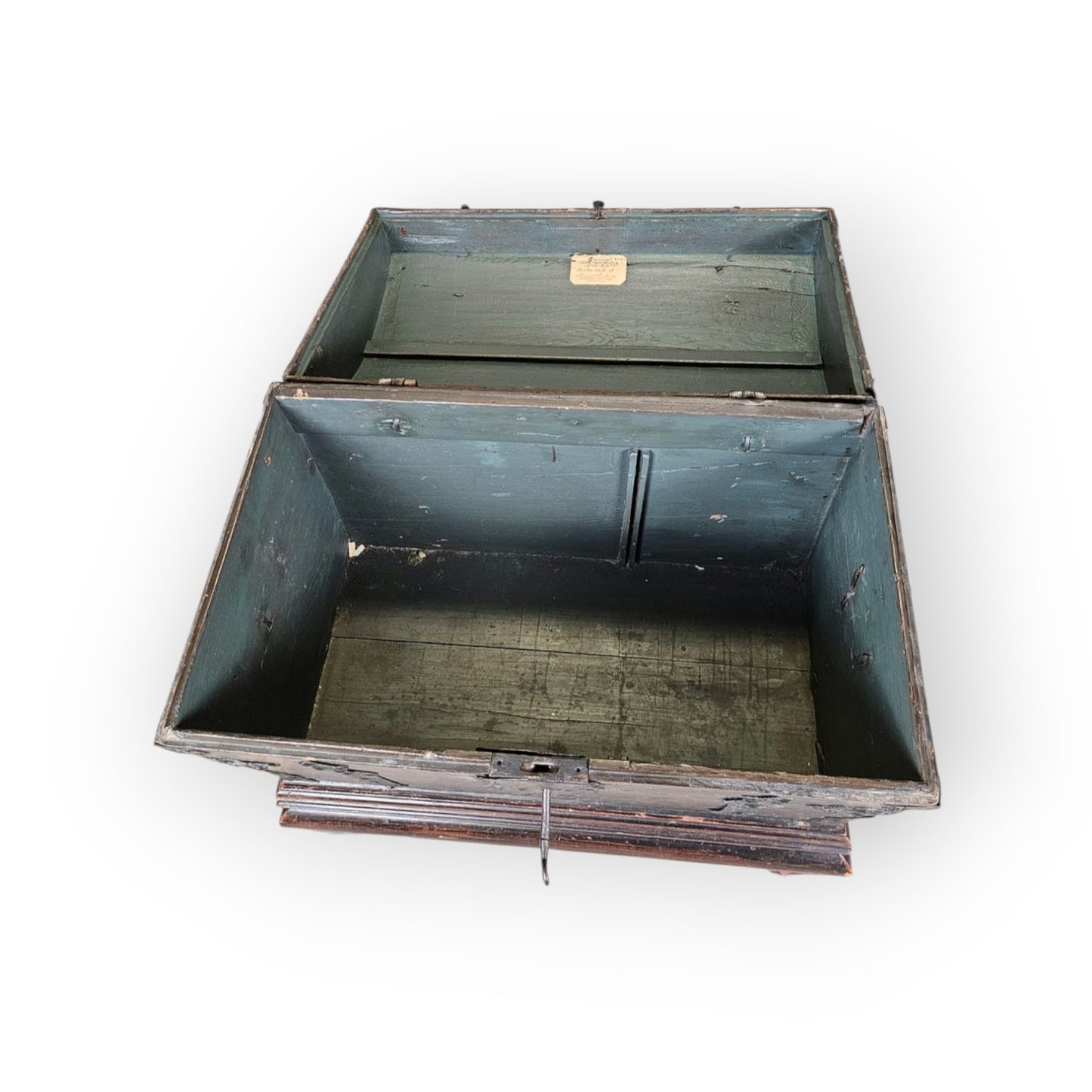 16th-Century European Antique Iron-Bound Chest / Kist On Stand