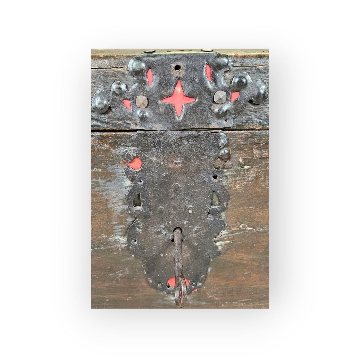 16th-Century European Antique Iron-Bound Chest / Kist On Stand