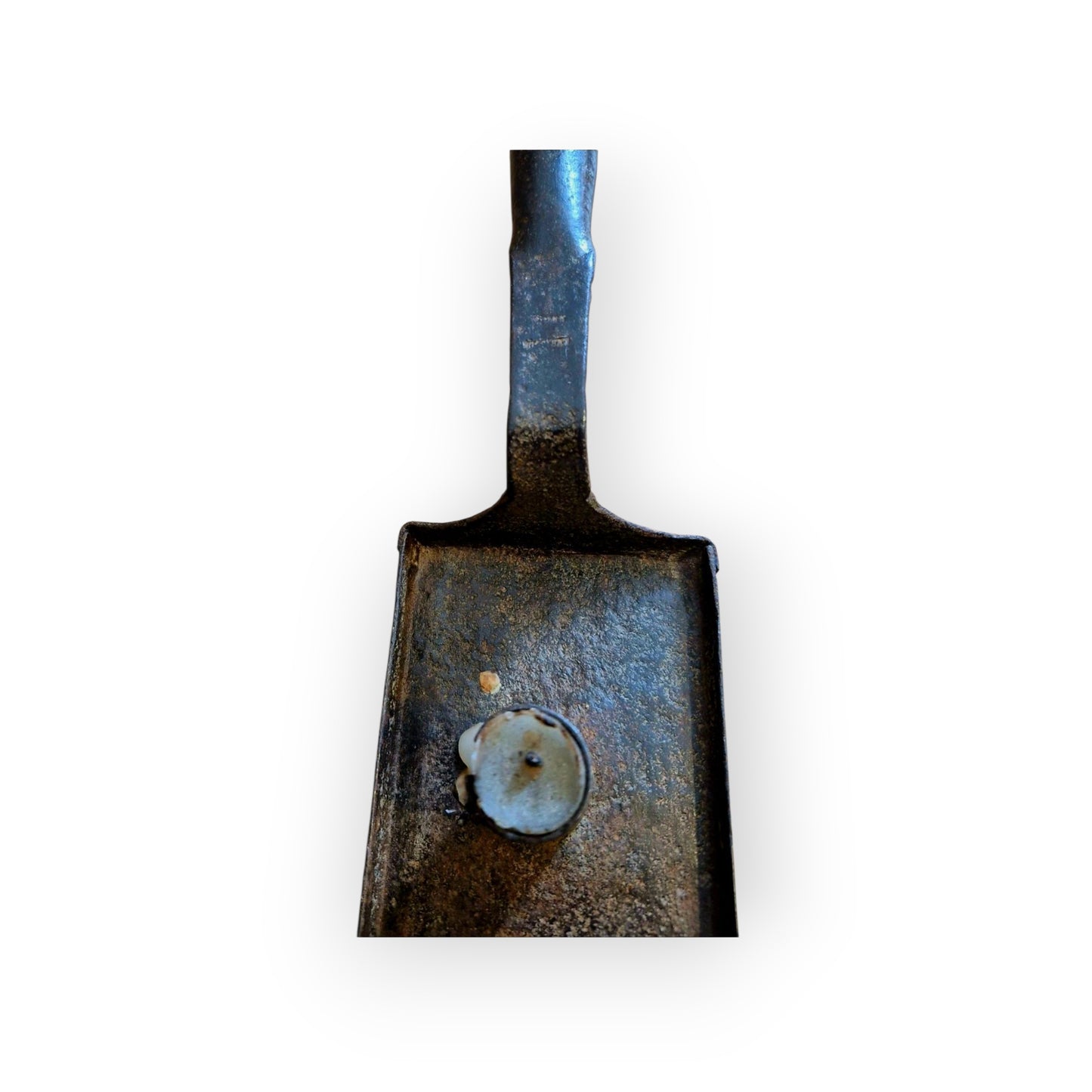 A Rare Late 18th-Century Antique Iron & Oak Cellar Candlestick