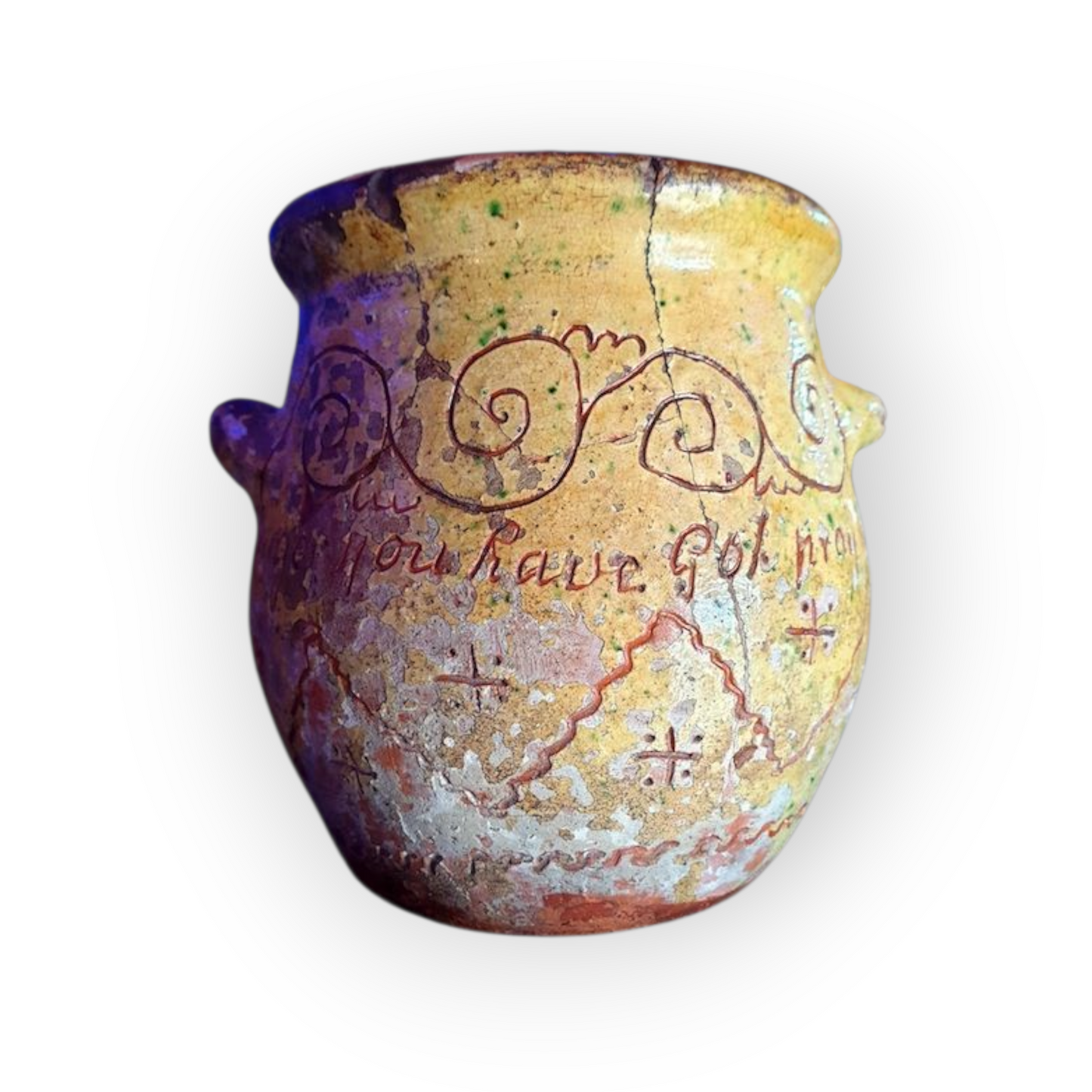An Early 19th-Century Antique Donyatt Pottery Slipware Pot Dated 1813, Made in Somerset, England - Ex-Sampson & Horne
