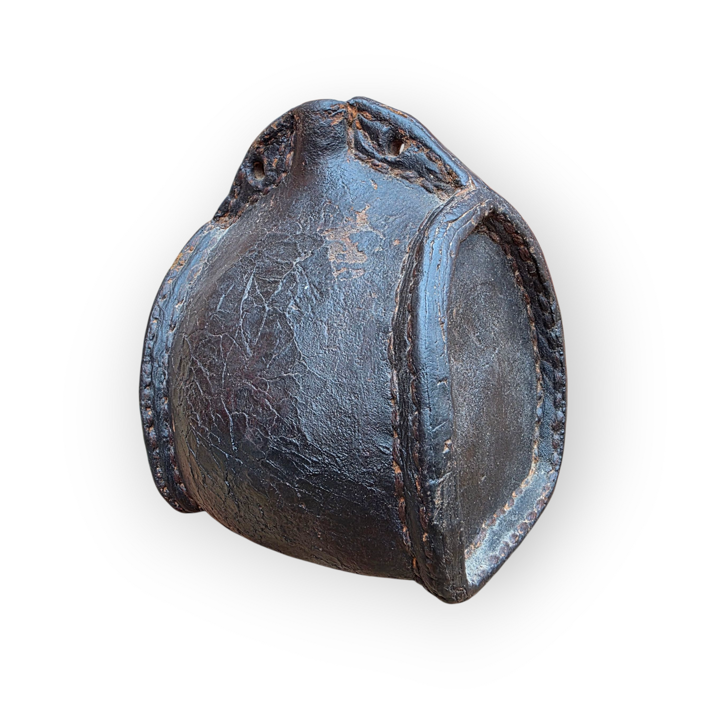 A 17th Century English Antique Leather Costrel