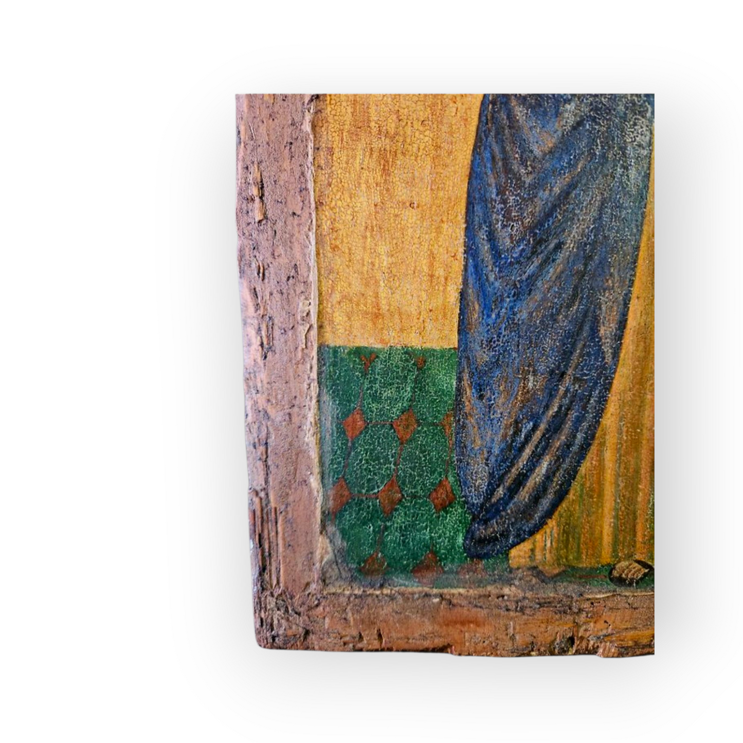 A Large 18th-Century Eastern Antique Orthodox Icon Of Saint Mark The Evangelist | Egg Tempera on Wood Panel