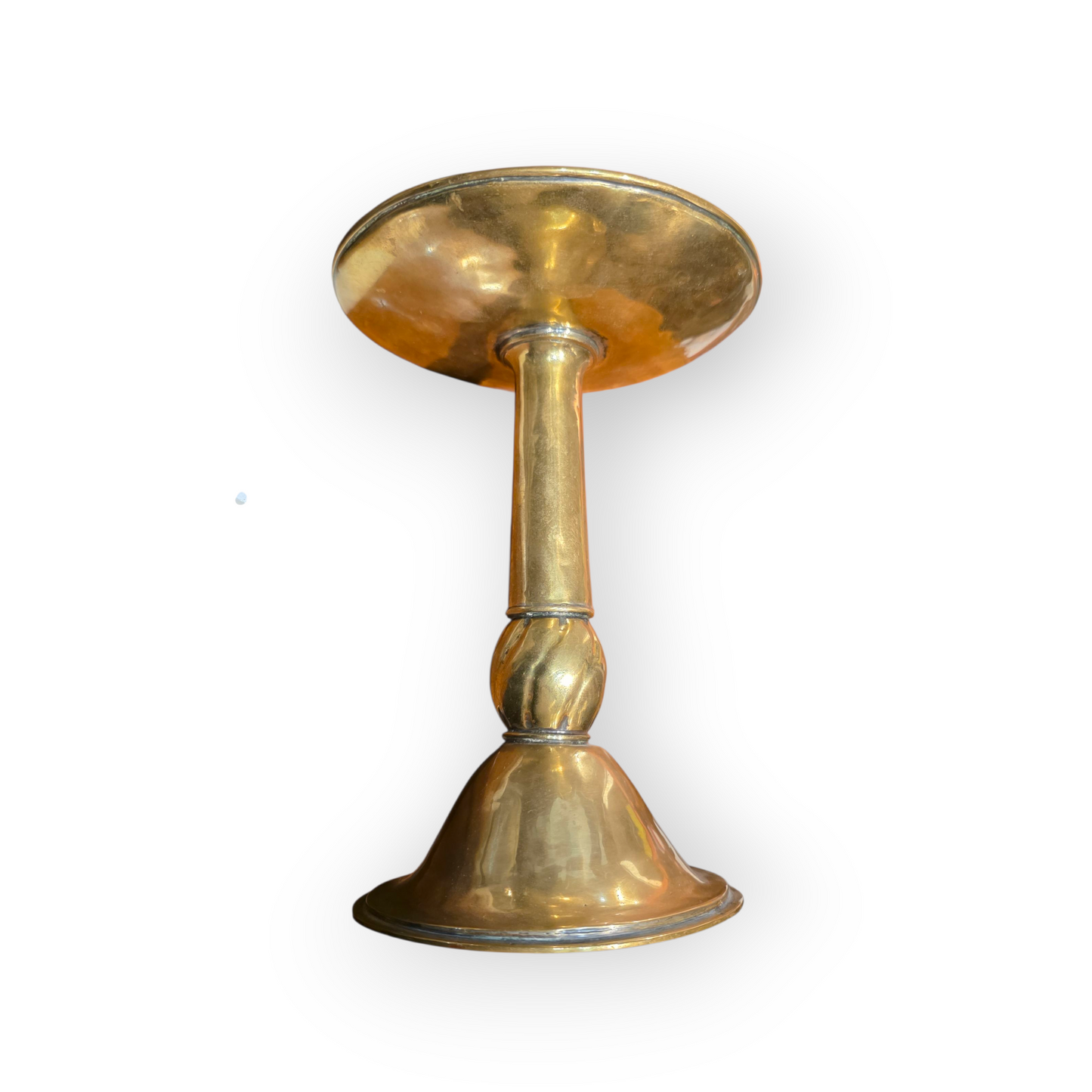 Large 19th-Century Antique Brass Candlestick