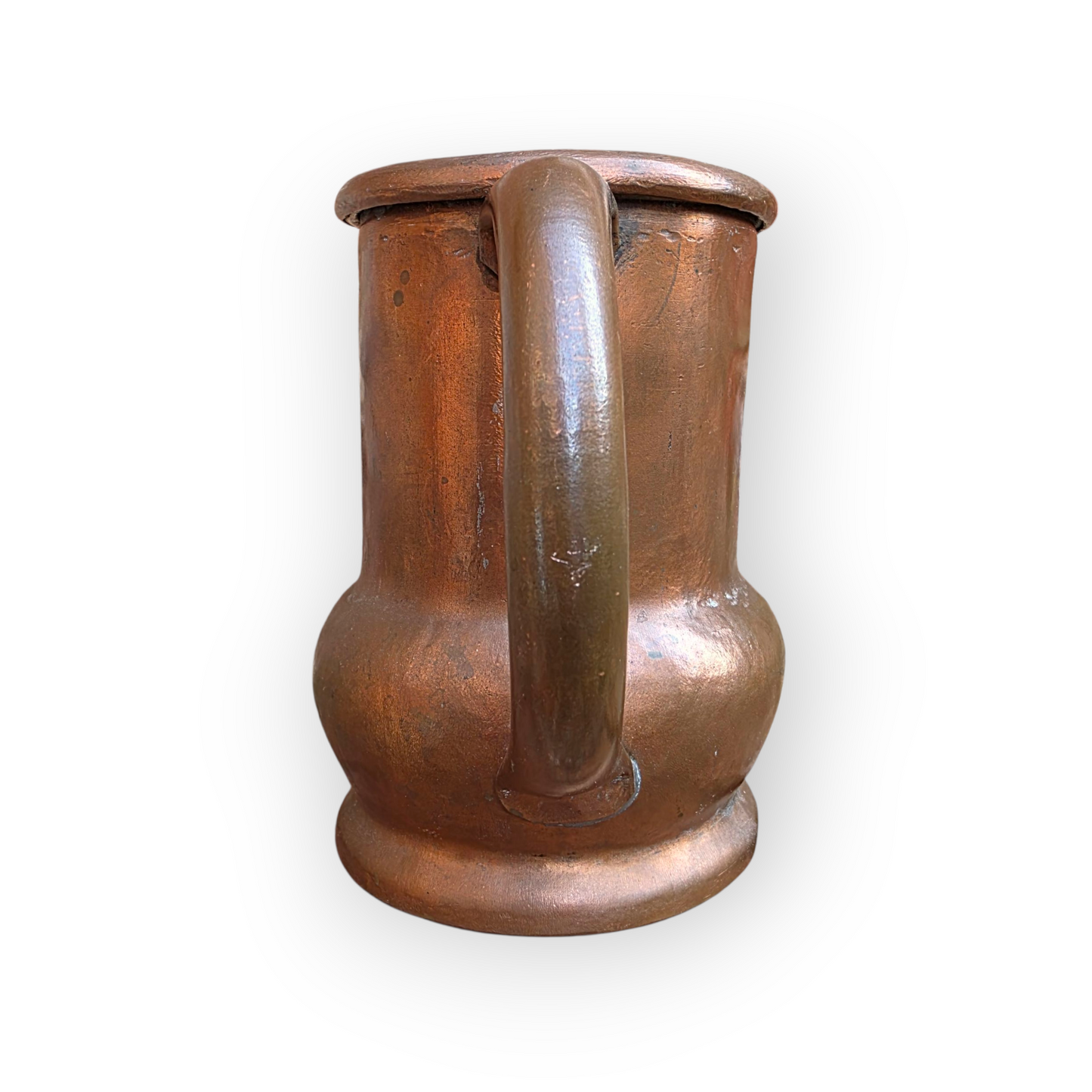 Late 18th-Century Antique Copper Tankard / One Pint Measure
