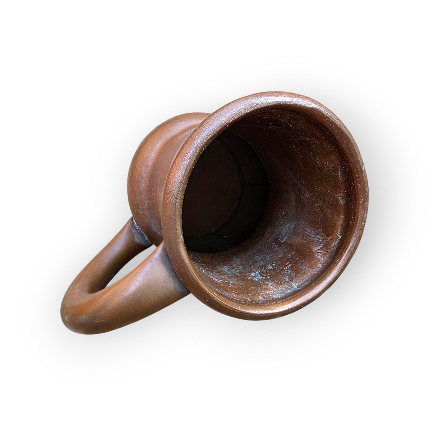 Late 18th-Century Antique Copper Tankard / One Pint Measure