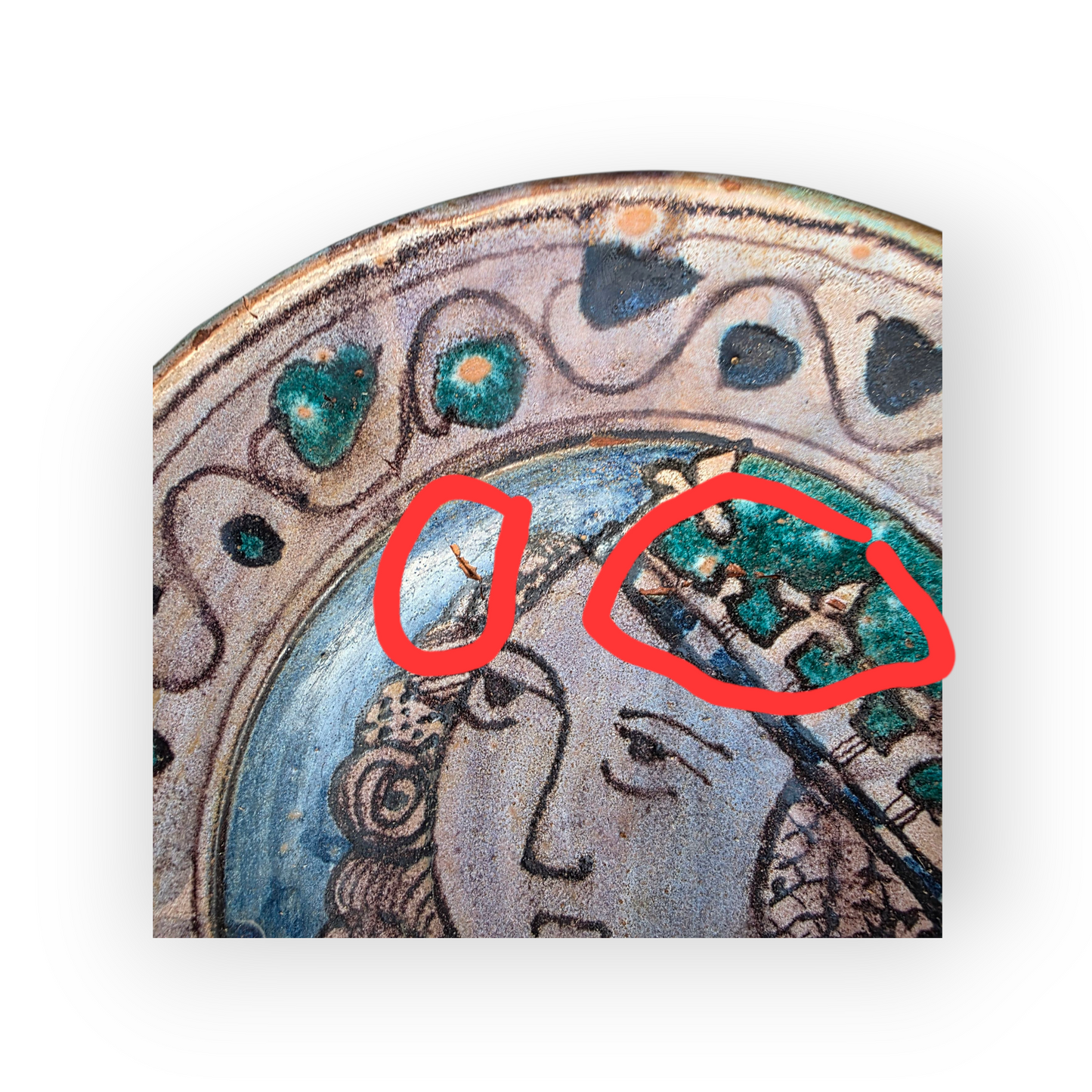 16th-Century Italian Antique Maiolica Portrait Plate | Tin-Glazed Renaissance Dish