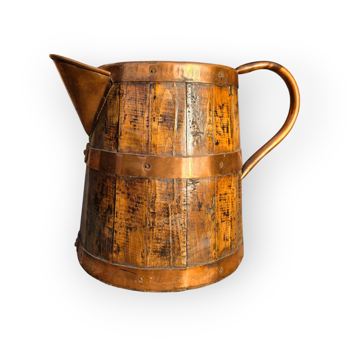 19th-Century Antique Coopered Ale Jug