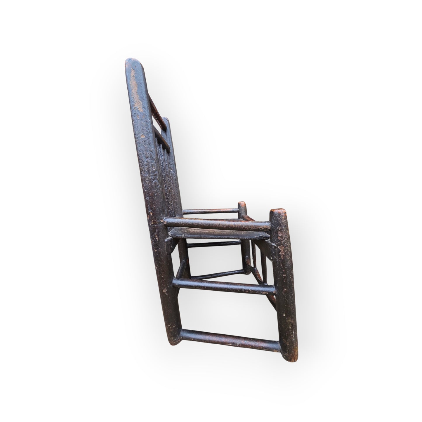 Primitive Early 18th-Century English Antique Childs Turners Chair Circa 1700