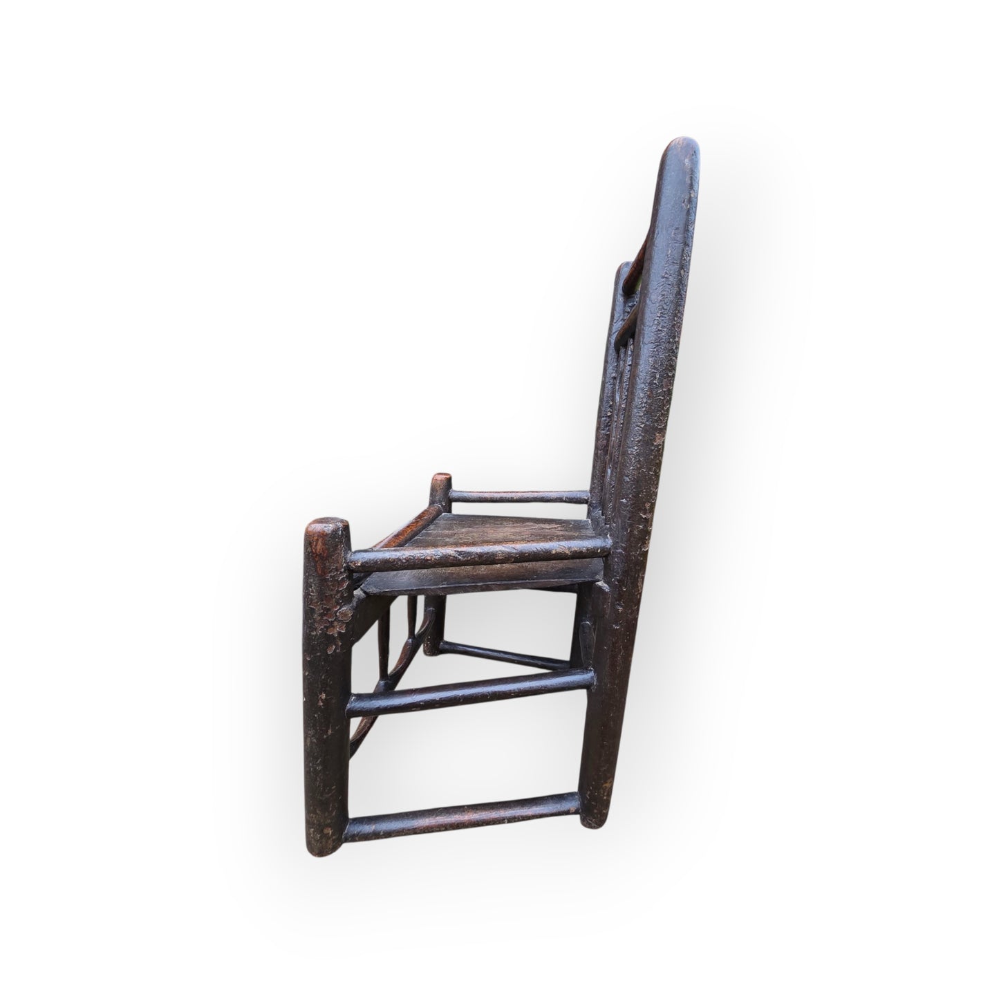 Primitive Early 18th-Century English Antique Childs Turners Chair Circa 1700