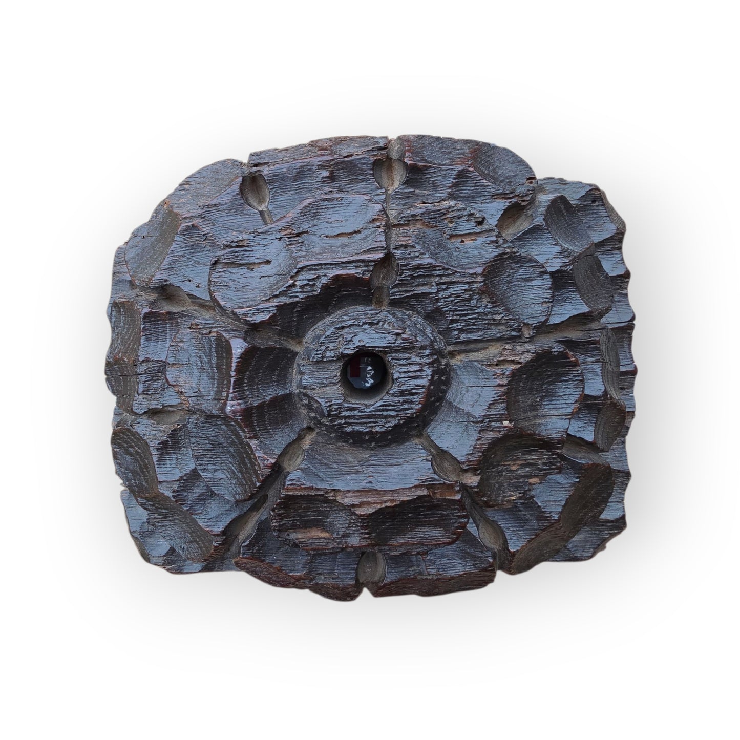 Large, Mid 15th-century English Antique Carved Oak Ceiling Boss, Attributed to Somerset, England