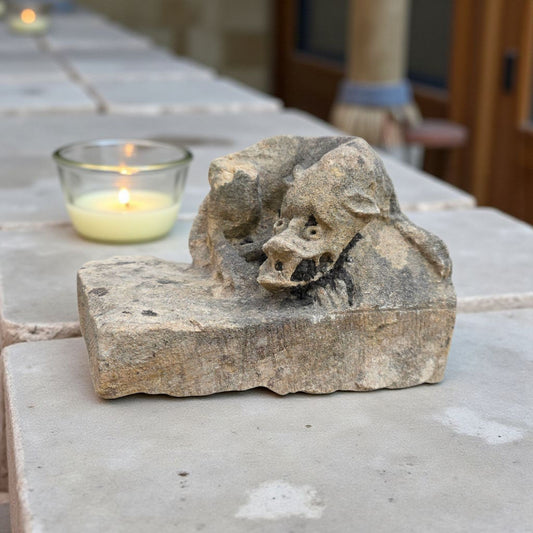Medieval Period -1 5th Century English Antique Carved Stone Grotesque