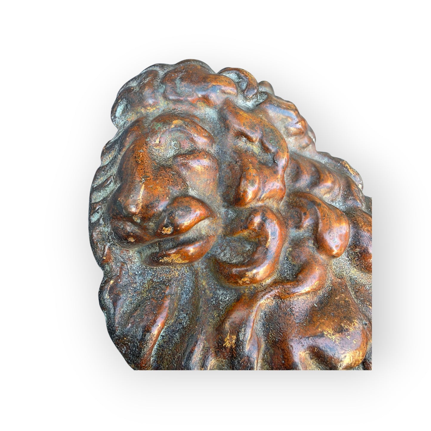 19th Century English Antique Brass Lion - Fireplace Overmantel Decoration