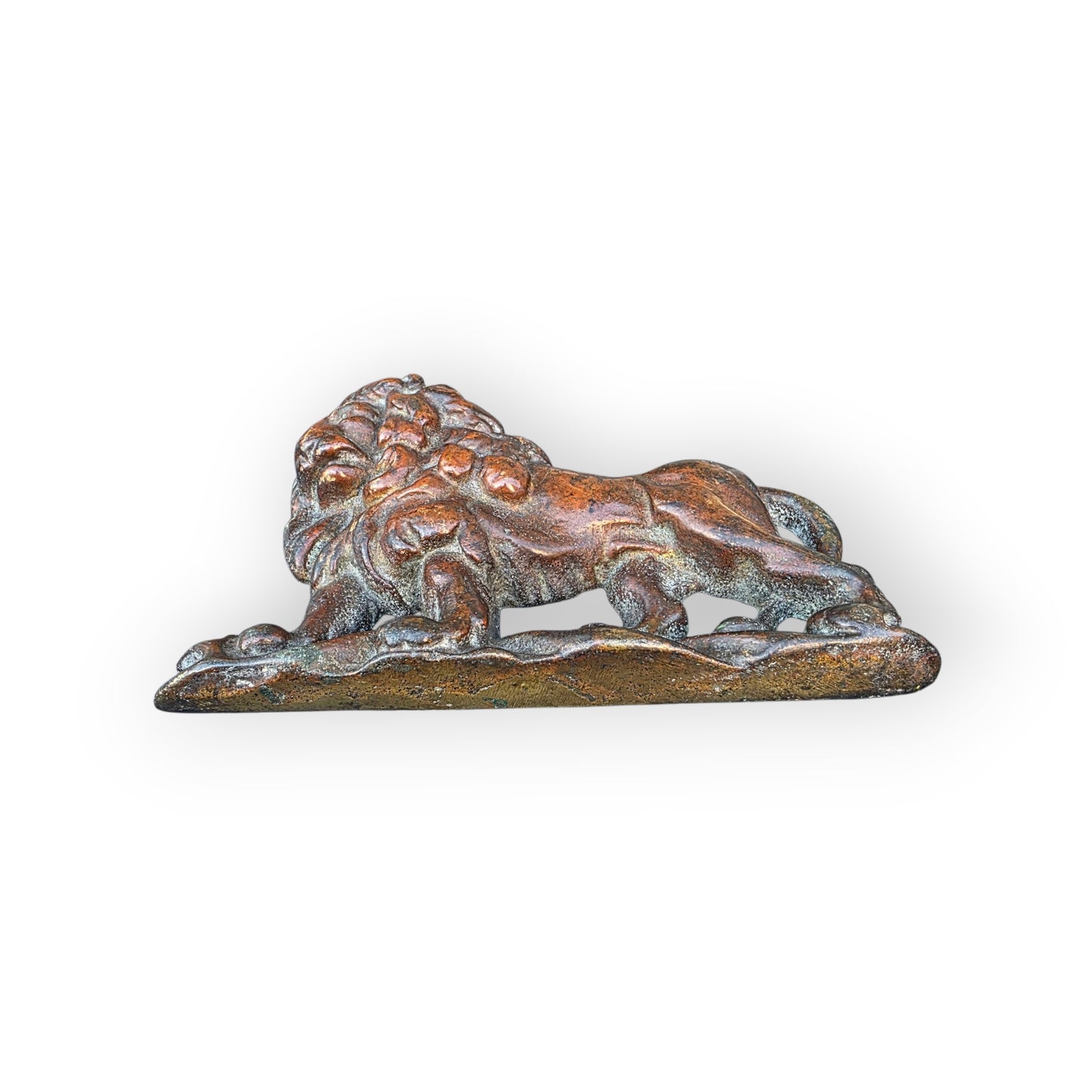 19th Century English Antique Brass Lion - Fireplace Overmantel Decoration