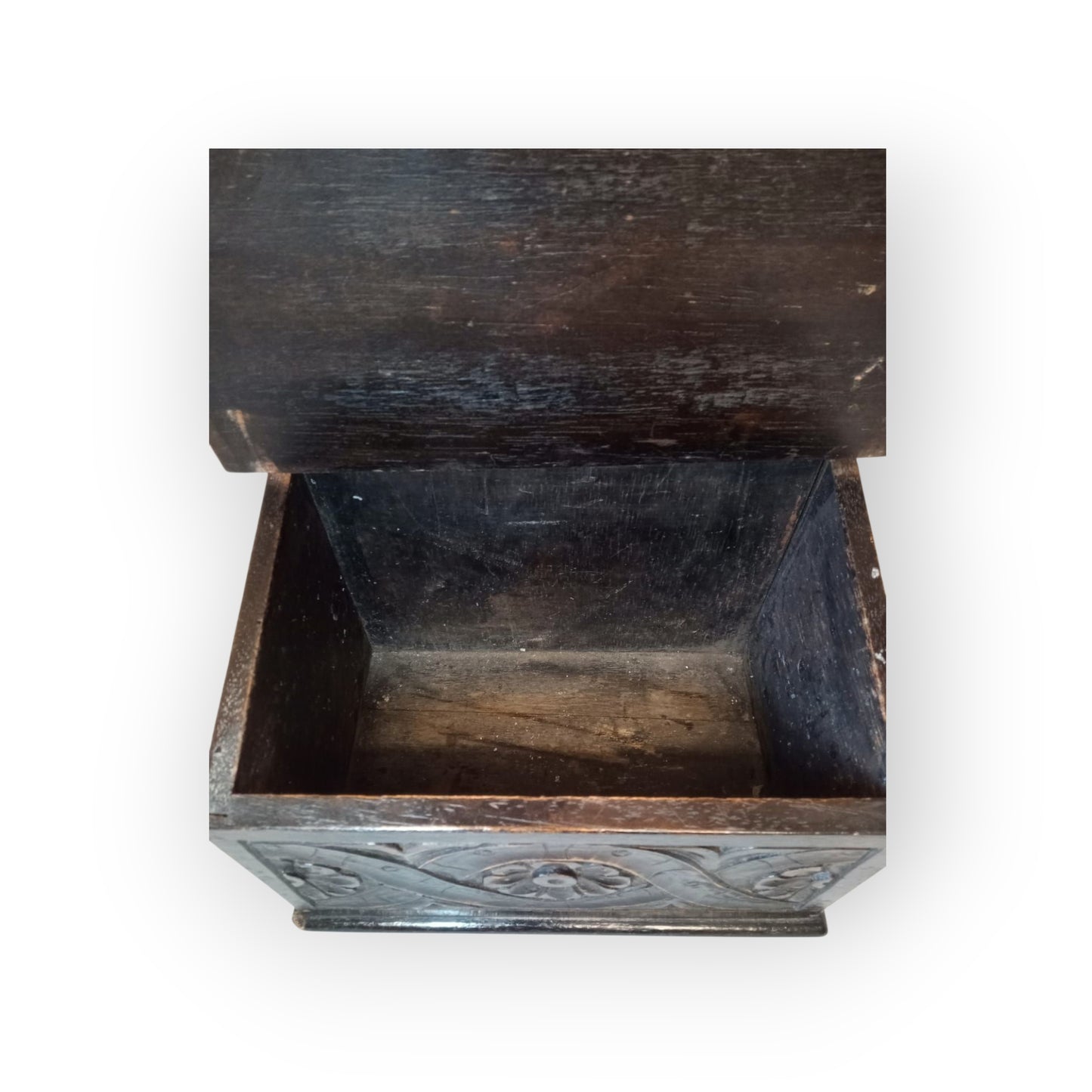 19th-Century Jacobean Revival - English Antique Carved Oak Candlebox